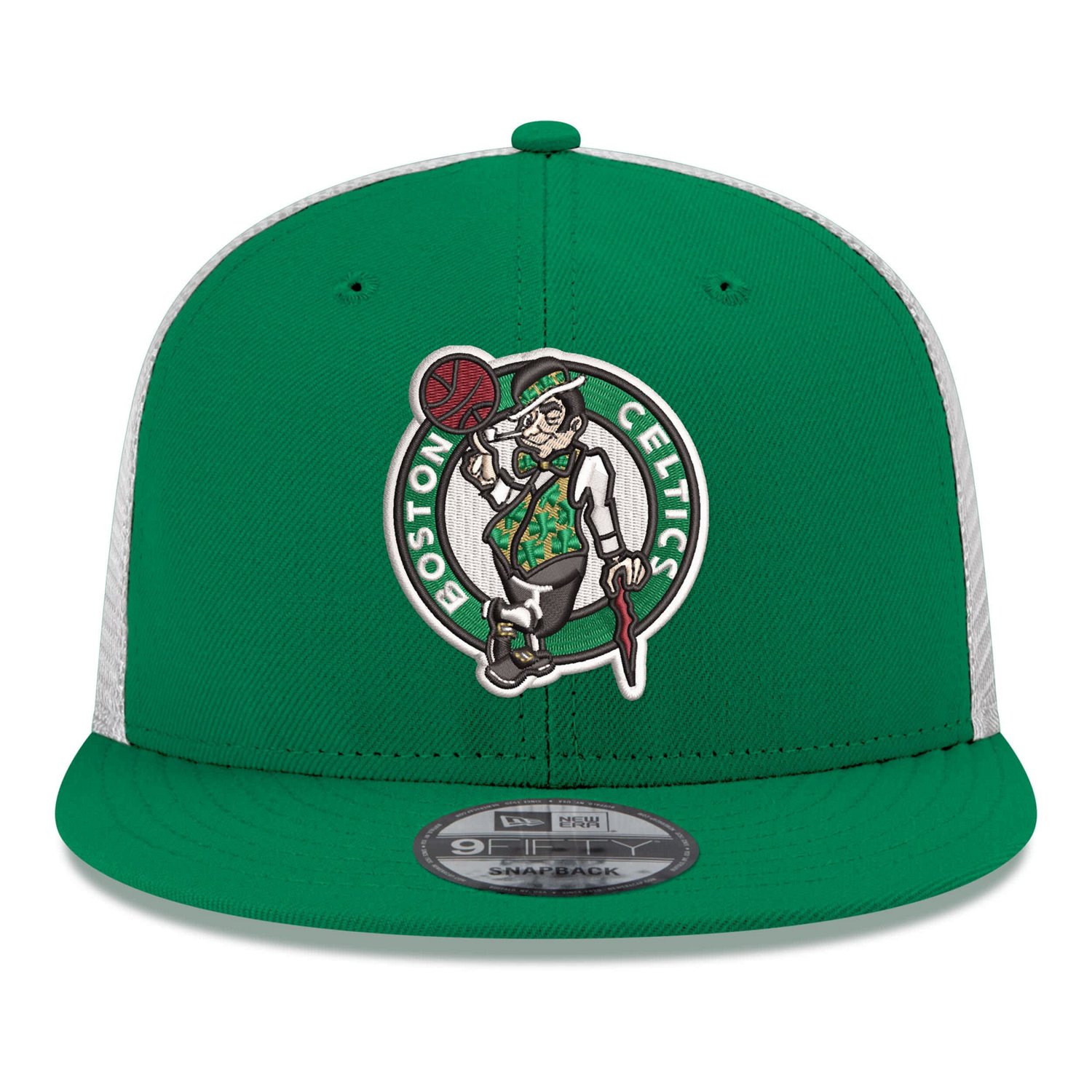 New Era Kelly Boston Celtics Core Logo Meshback 9FIFTY Snapback Hat - view number 2