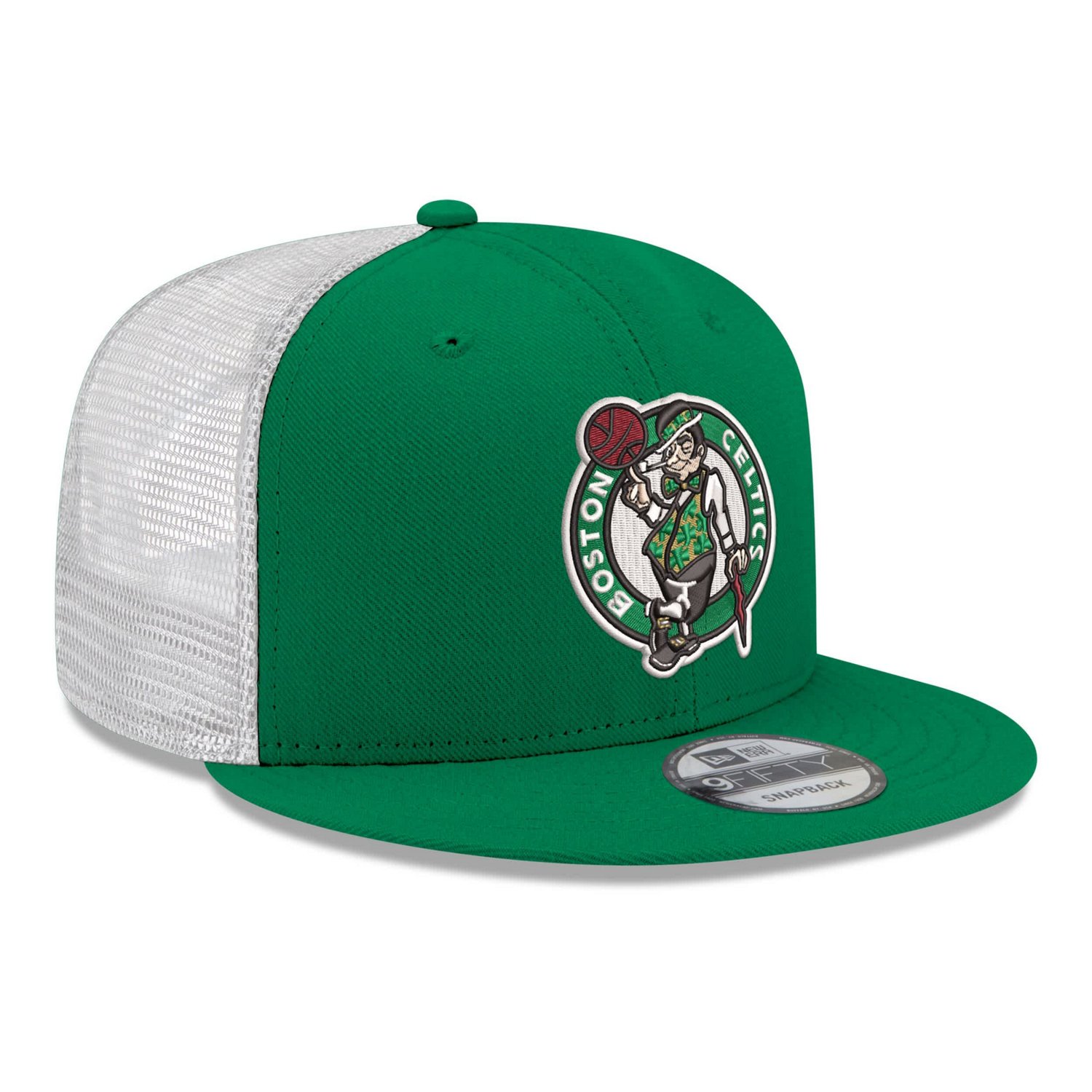 New Era Kelly Boston Celtics Core Logo Meshback 9FIFTY Snapback Hat - view number 3