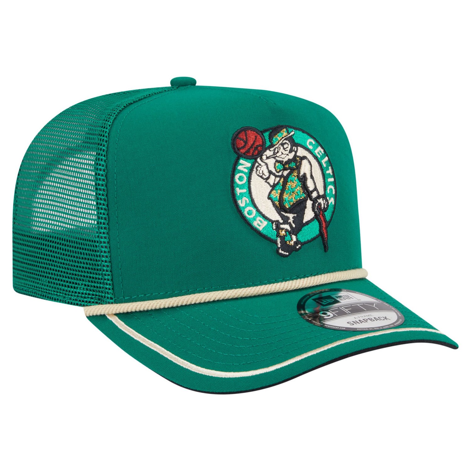 New Era Kelly Boston Celtics Vintage Team Rope A-Frame 9FIFTY Snapback Hat - view number 3