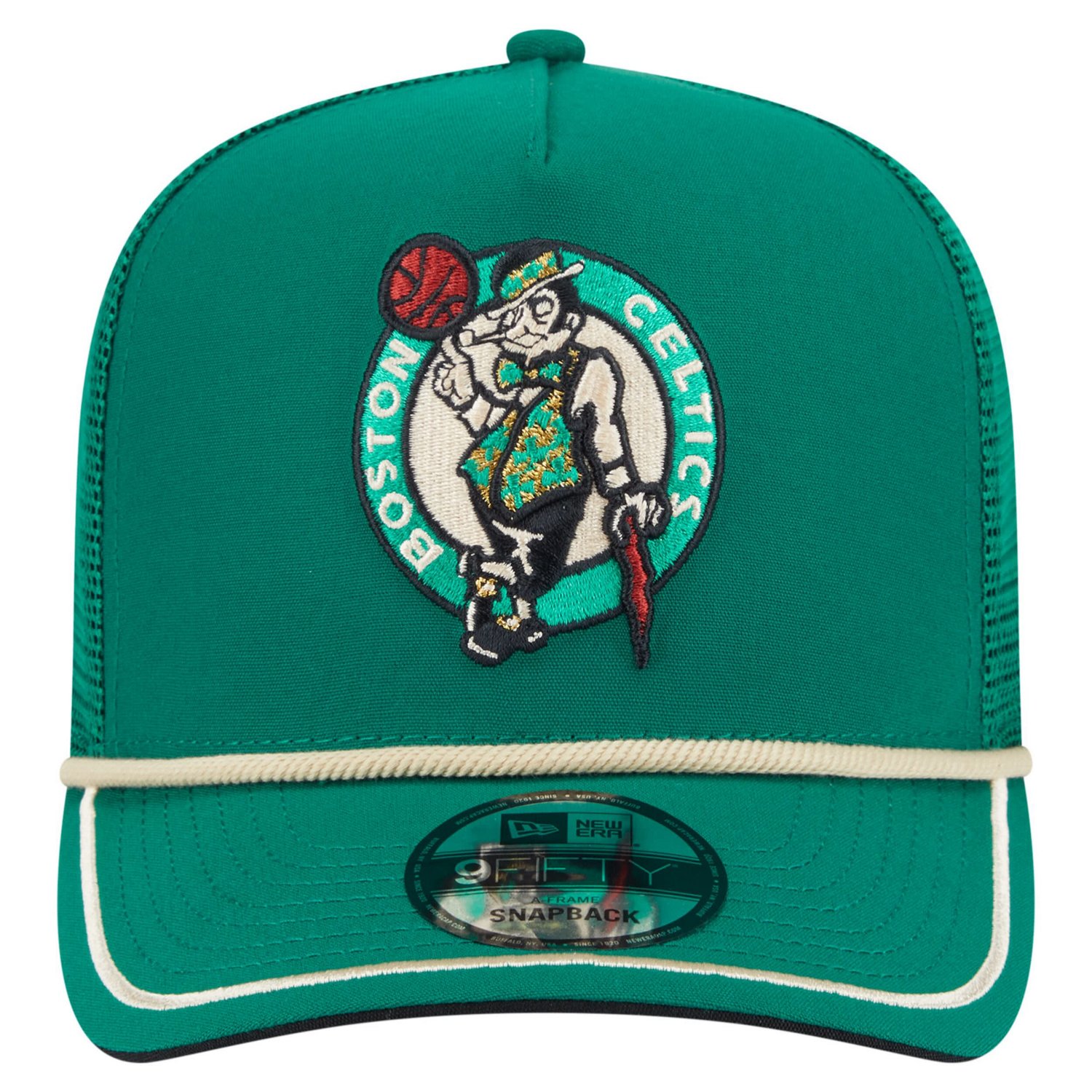New Era Kelly Boston Celtics Vintage Team Rope A-Frame 9FIFTY Snapback Hat - view number 2