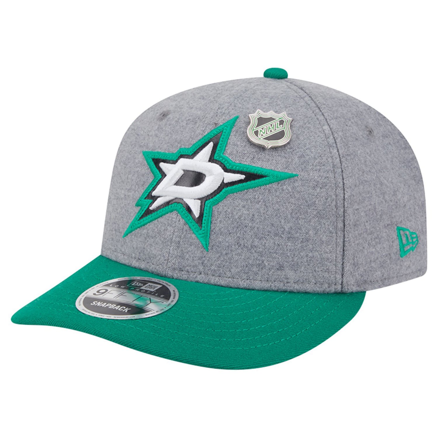 New Era Kelly Dallas Stars Wool Pin Low Profile 9FIFTY Snapback Hat - view number 3