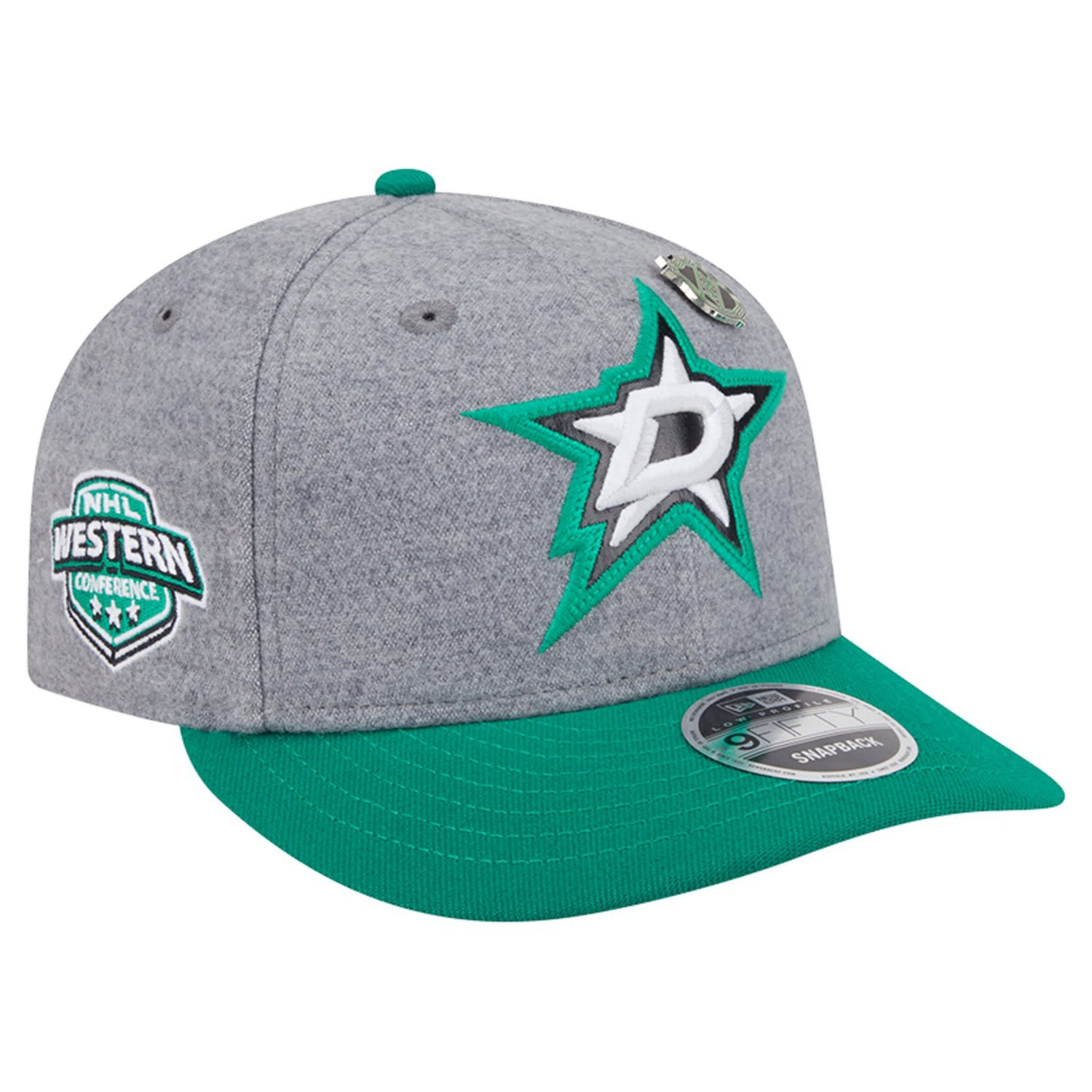 New Era Kelly Dallas Stars Wool Pin Low Profile 9FIFTY Snapback Hat
