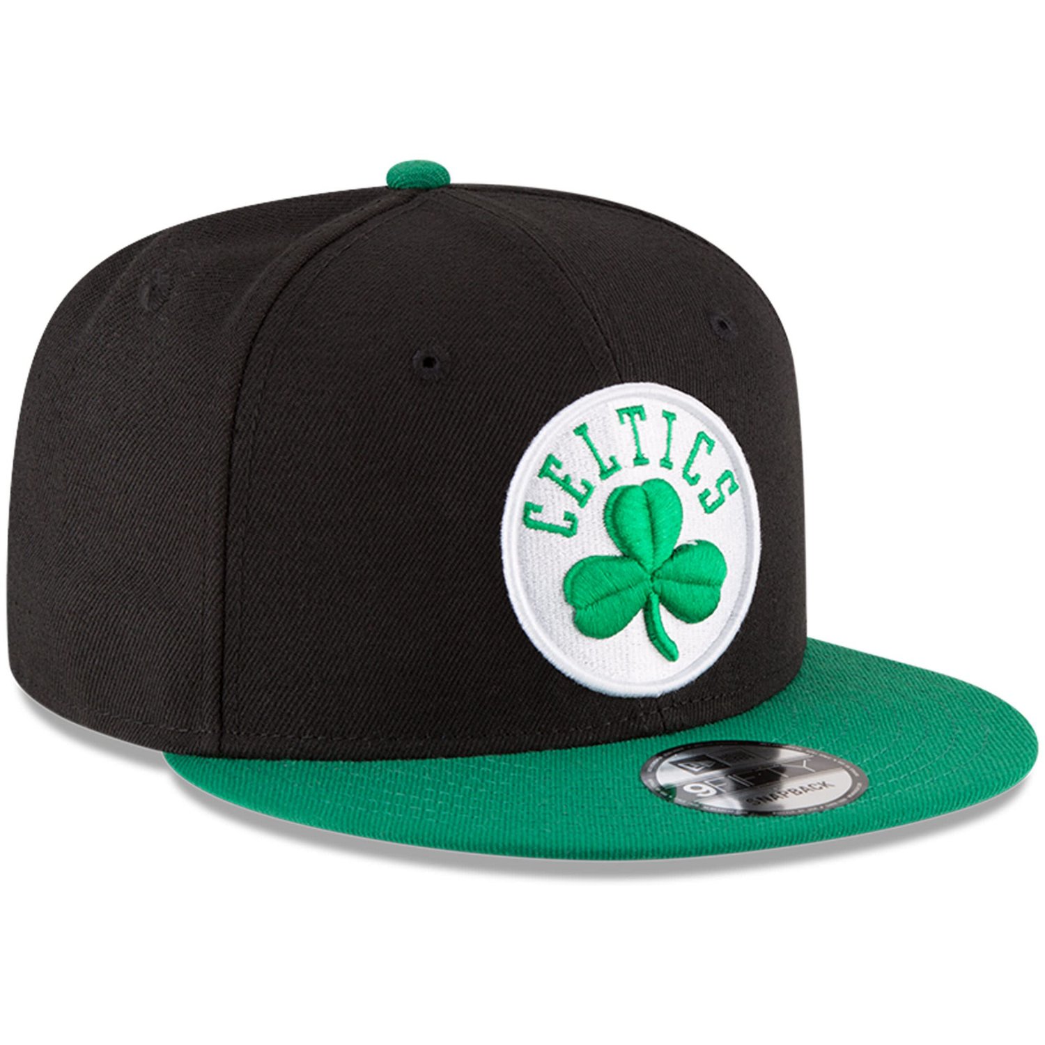 New Era Kelly Green Boston Celtics 2-Tone 9FIFTY Adjustable Snapback Hat - view number 3