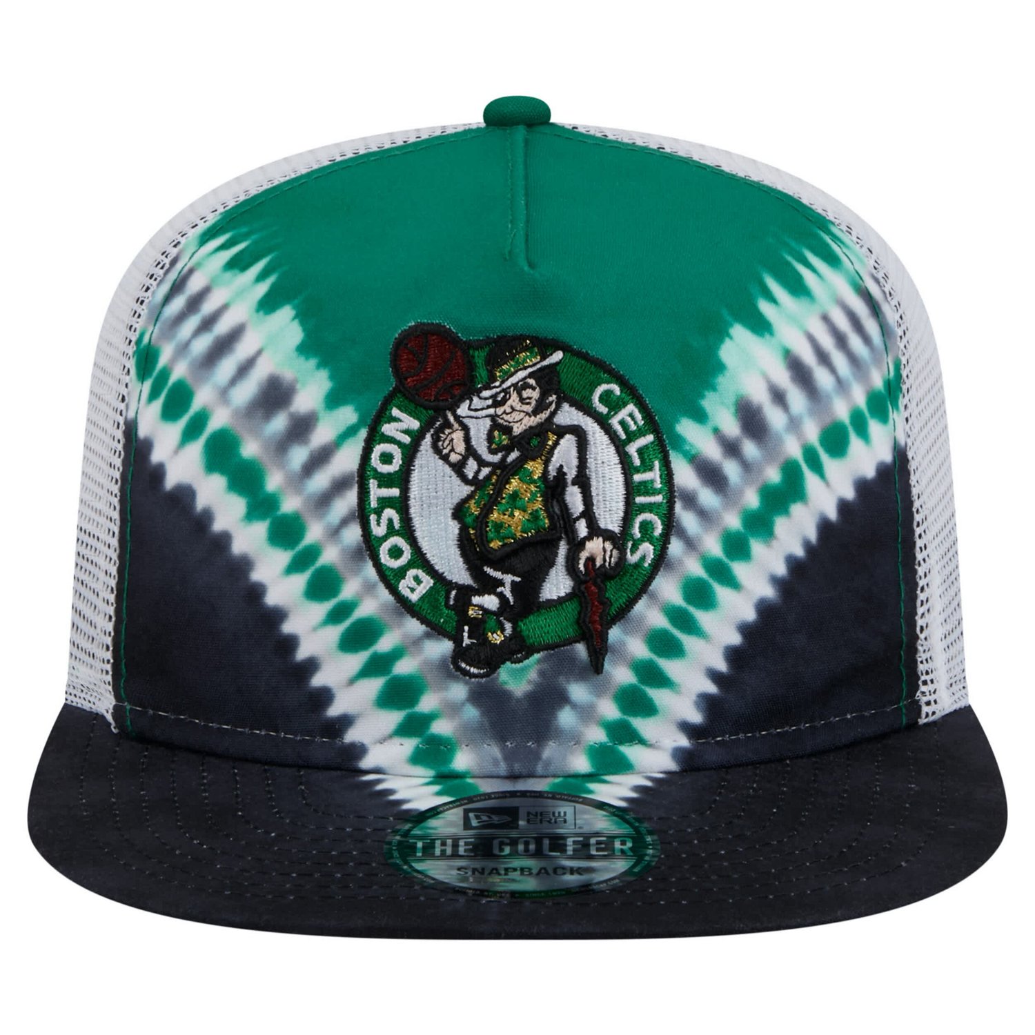 New Era Kelly Green Boston Celtics Throwback Dye Golfer Snapback Hat - view number 2