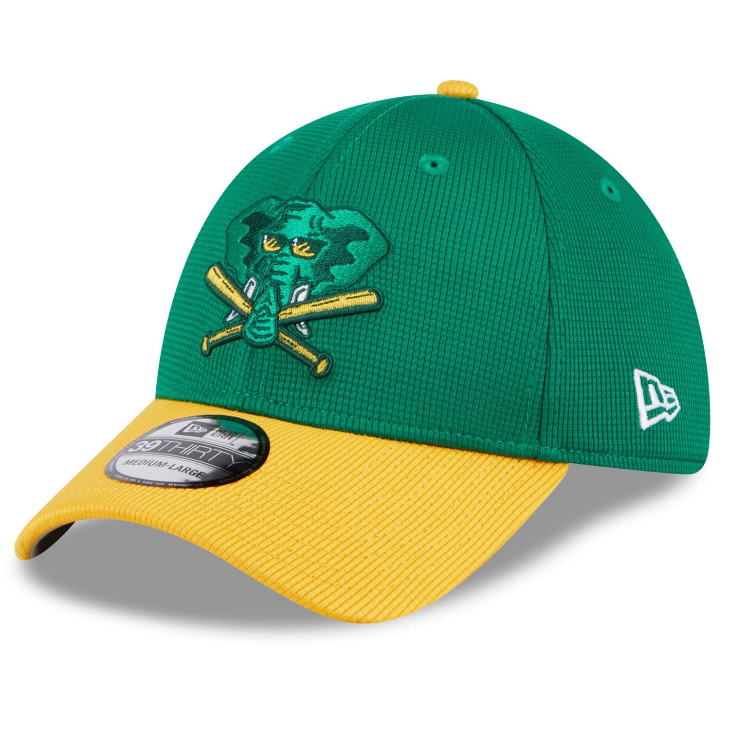 New Era Kelly Oakland Athletics 2024 Batting Practice 39THIRTY Flex Hat