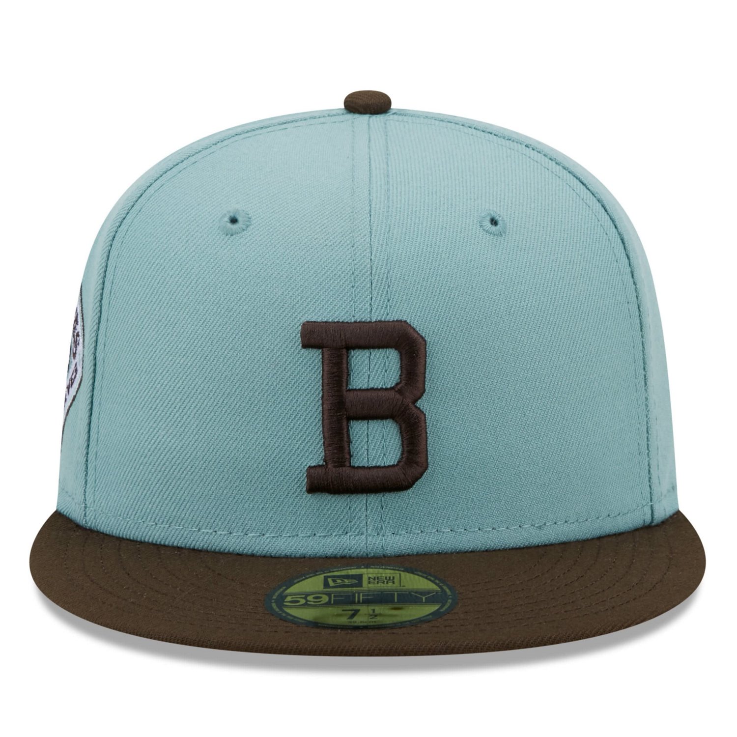New Era Light /Brown Boston Braves Cooperstown Collection 1914 World Series Beach Kiss 59FIFTY Fitted Hat                        - view number 2