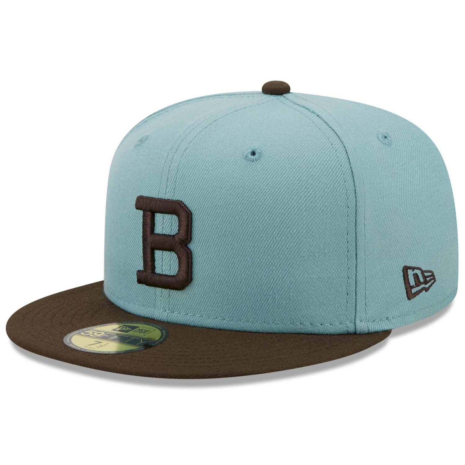 New Era Light /Brown Boston Braves Cooperstown Collection 1914 World Series Beach Kiss 59FIFTY Fitted Hat                        - view number 3