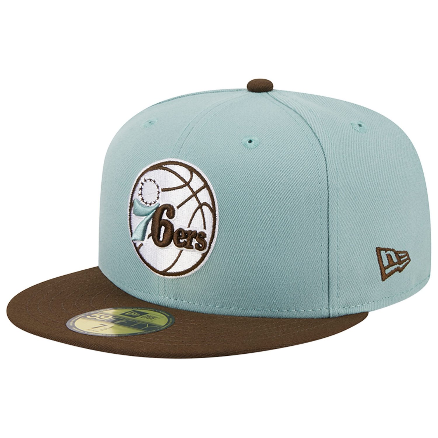 New Era Light /Brown Philadelphia 76ers Two-Tone 59FIFTY Fitted Hat