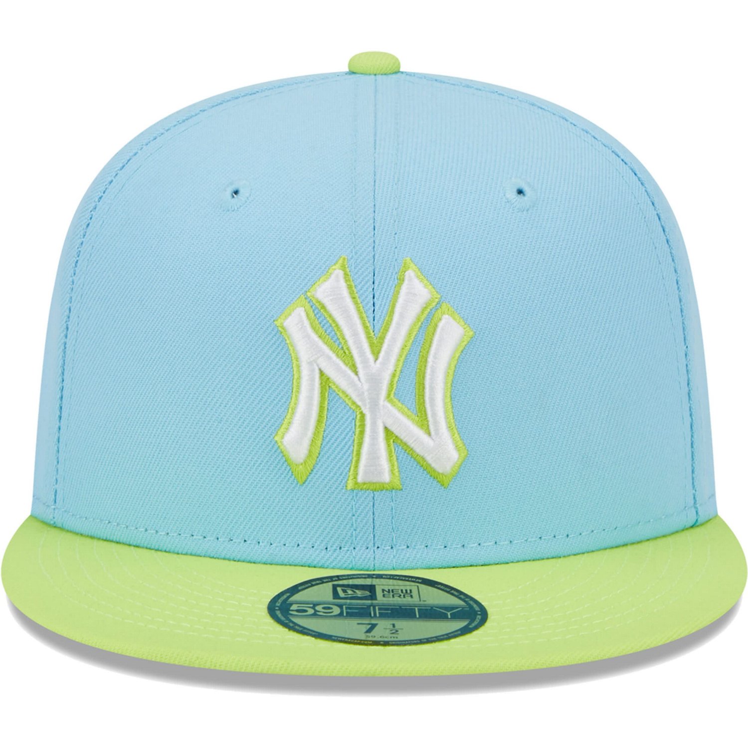 New Era Light Neon Green New York Yankees Spring Color Two Tone 59FIFTY Fitted Hat Academy