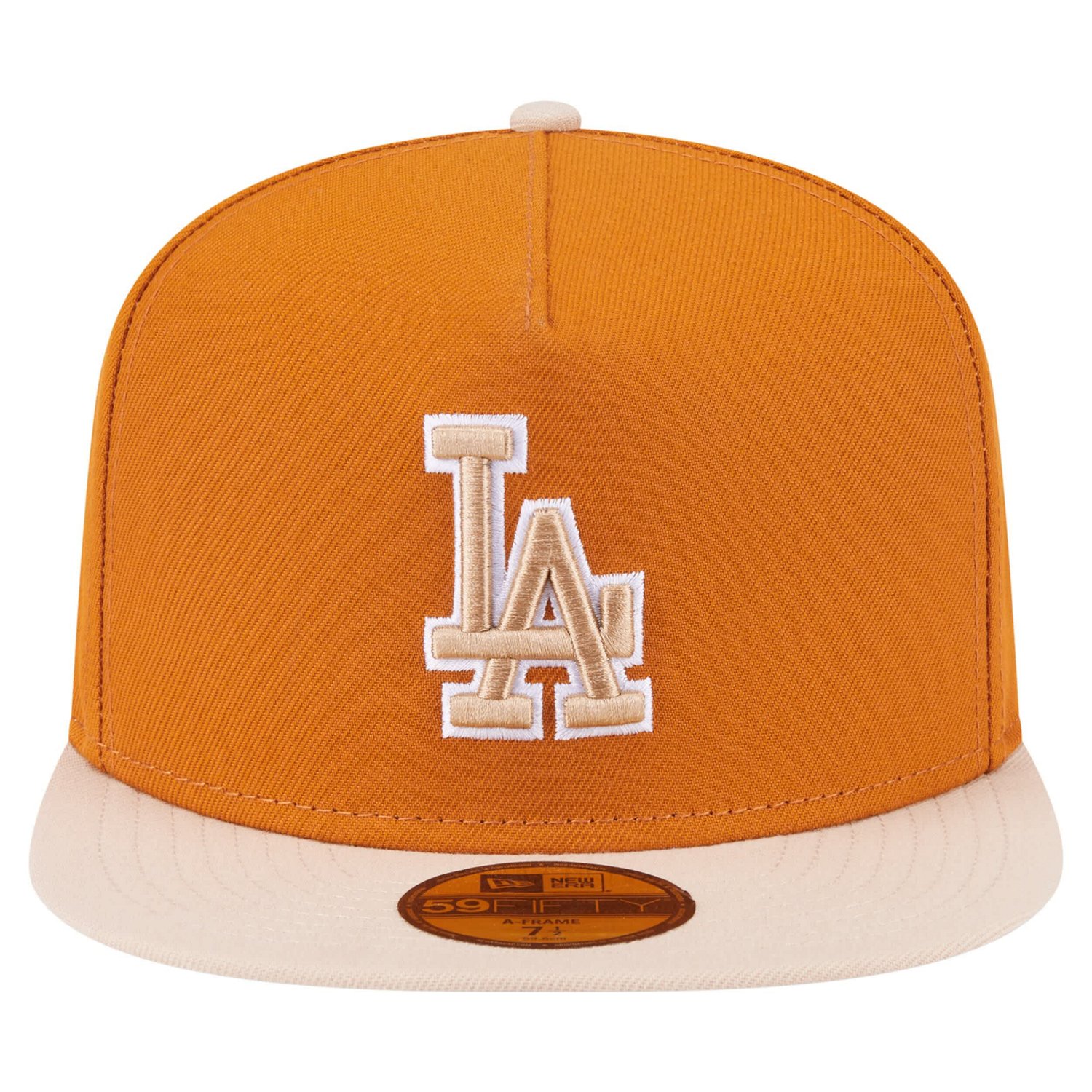 New Era Light Beige Los Angeles Dodgers Two-Tone Color Pack A-Frame 59FIFTY Fitted Hat - view number 2