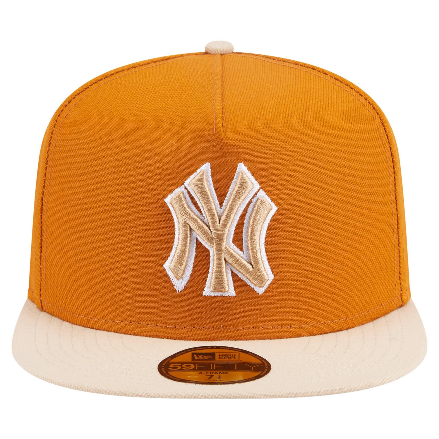 New Era Light Beige New York Yankees Two-Tone Color Pack A-Frame 59FIFTY Fitted Hat - view number 2
