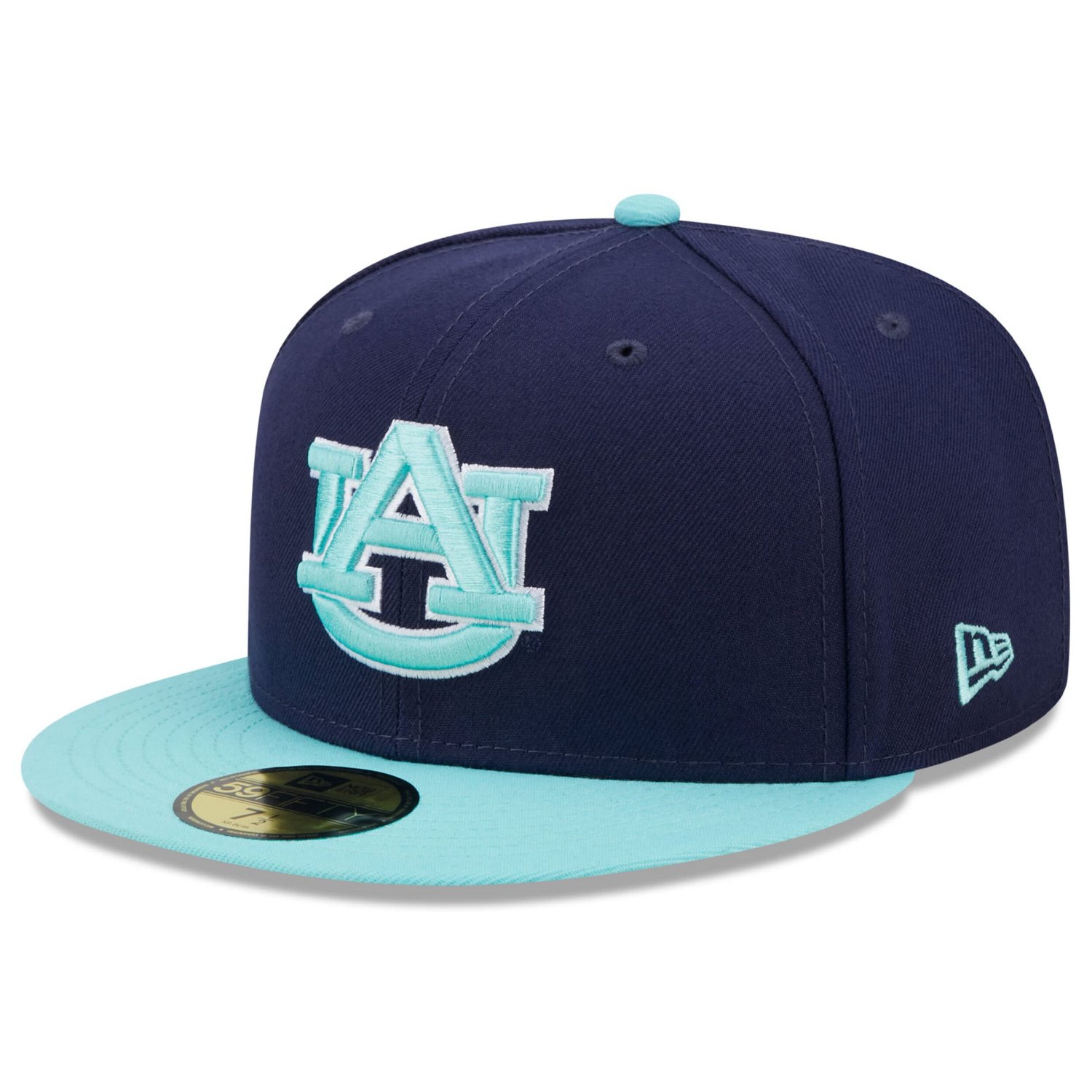 New Era /Light Blue Auburn Tigers 59FIFTY Fitted Hat - view number 3