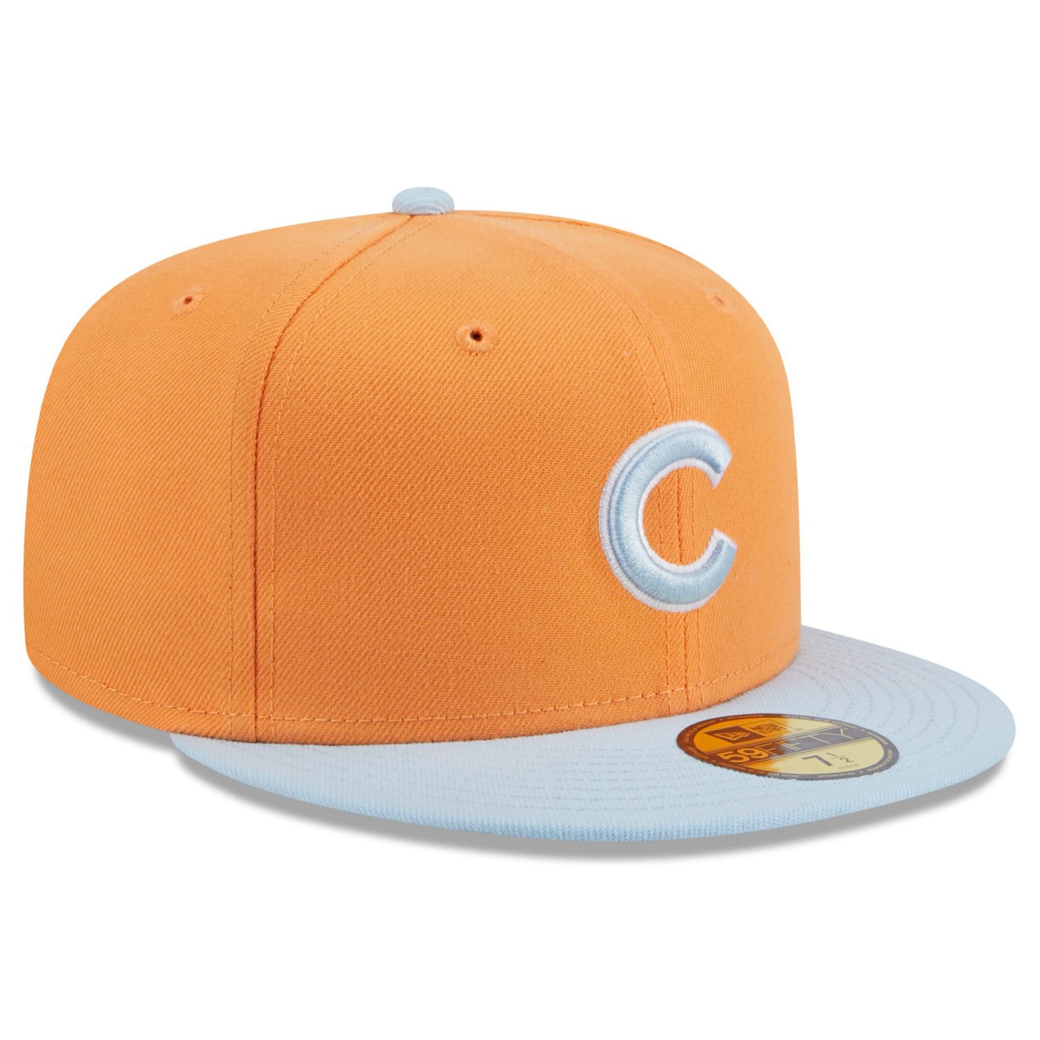 New Era Light Blue Chicago Cubs Spring Color Basic Two-Tone 59FIFTY Fitted Hat                                                   - view number 3