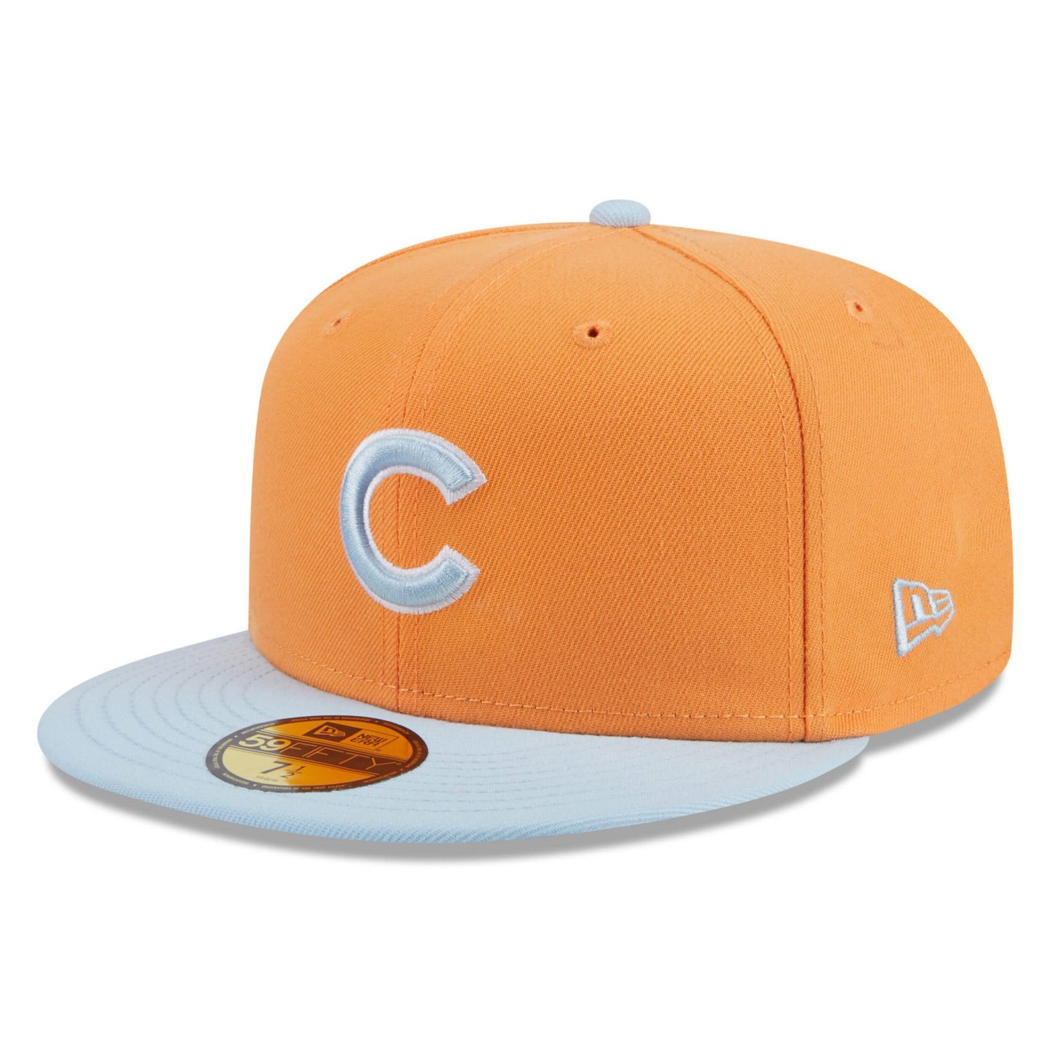New Era Light Blue Chicago Cubs Spring Color Basic Two-Tone 59FIFTY Fitted Hat                                                   - view number 1