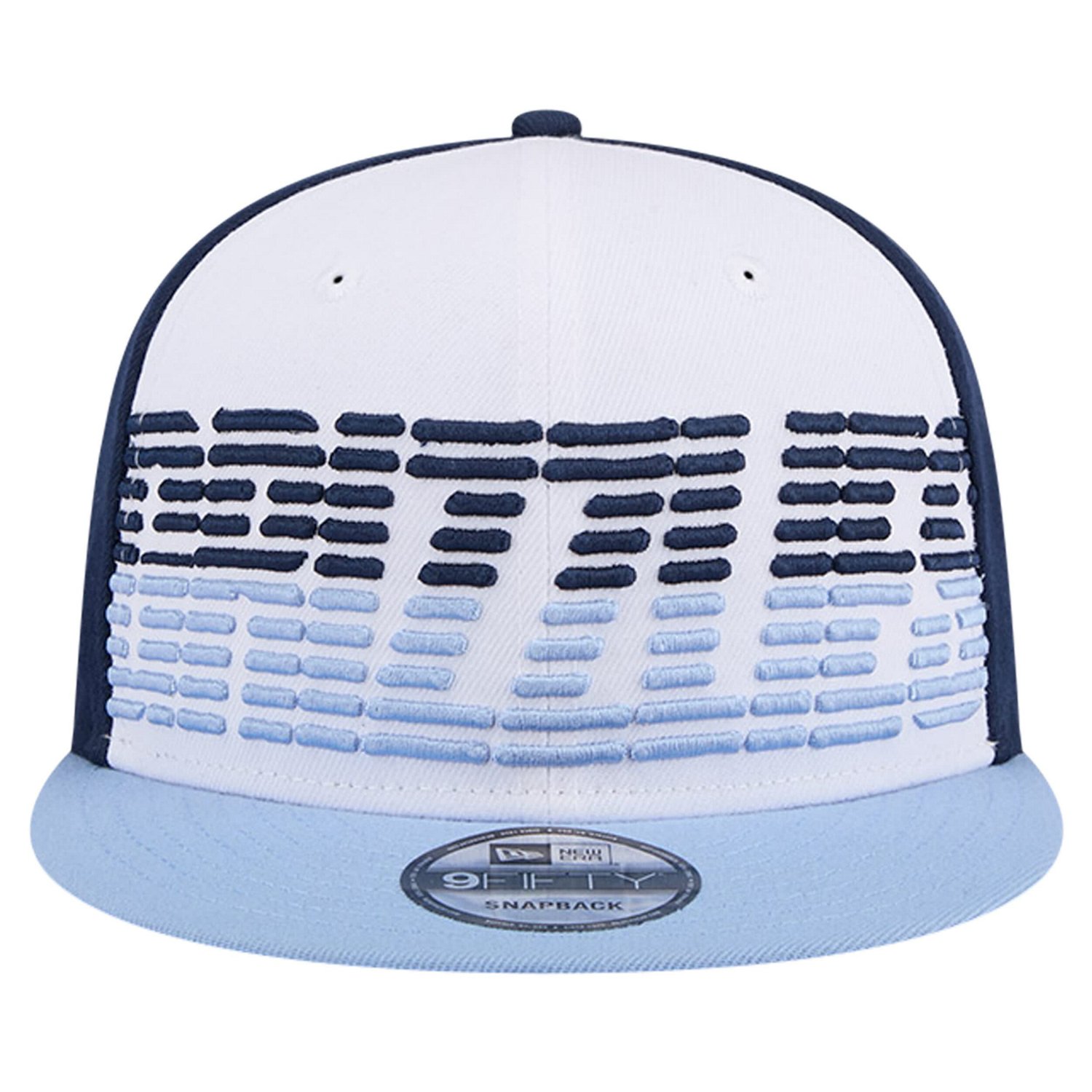 New Era Light Blue Memphis Grizzlies Throwback Gradient Tech Font 9FIFTY Snapback Hat                                            - view number 2