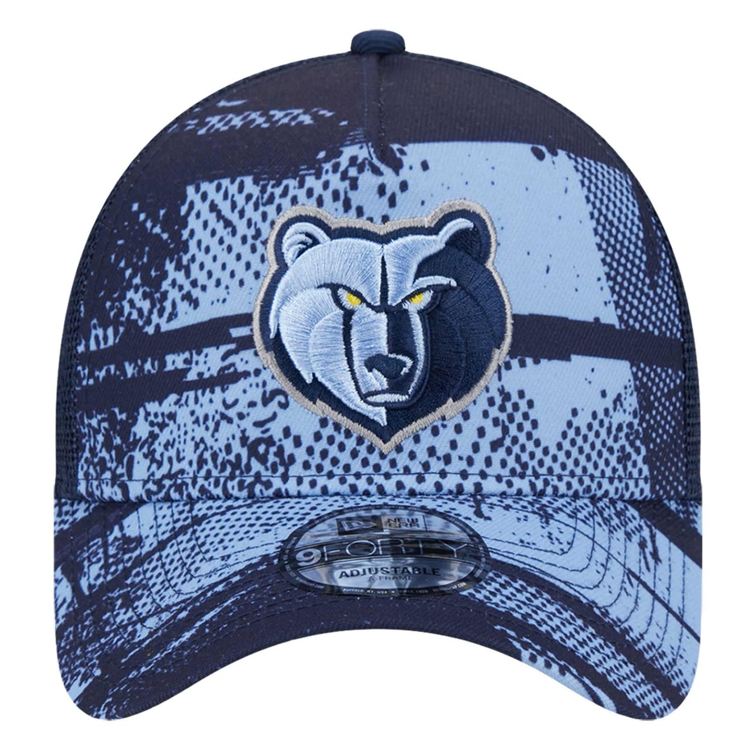 New Era Light Blue Memphis Grizzlies Tip Off A-Frame Trucker 9FORTY Adjustable Hat                                               - view number 2