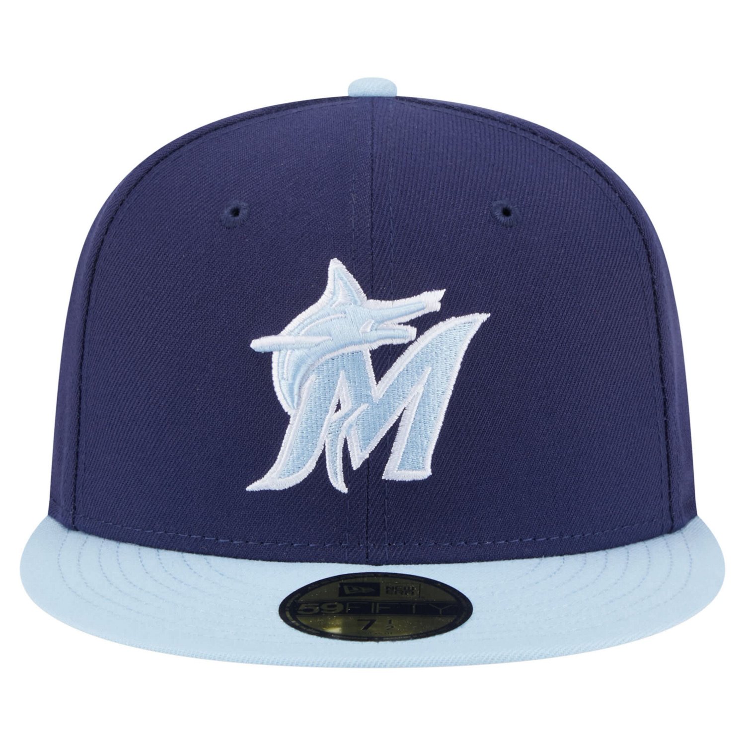New Era Light Blue Miami Marlins Color Pack 2-Tone 59FIFTY Fitted Hat - view number 2