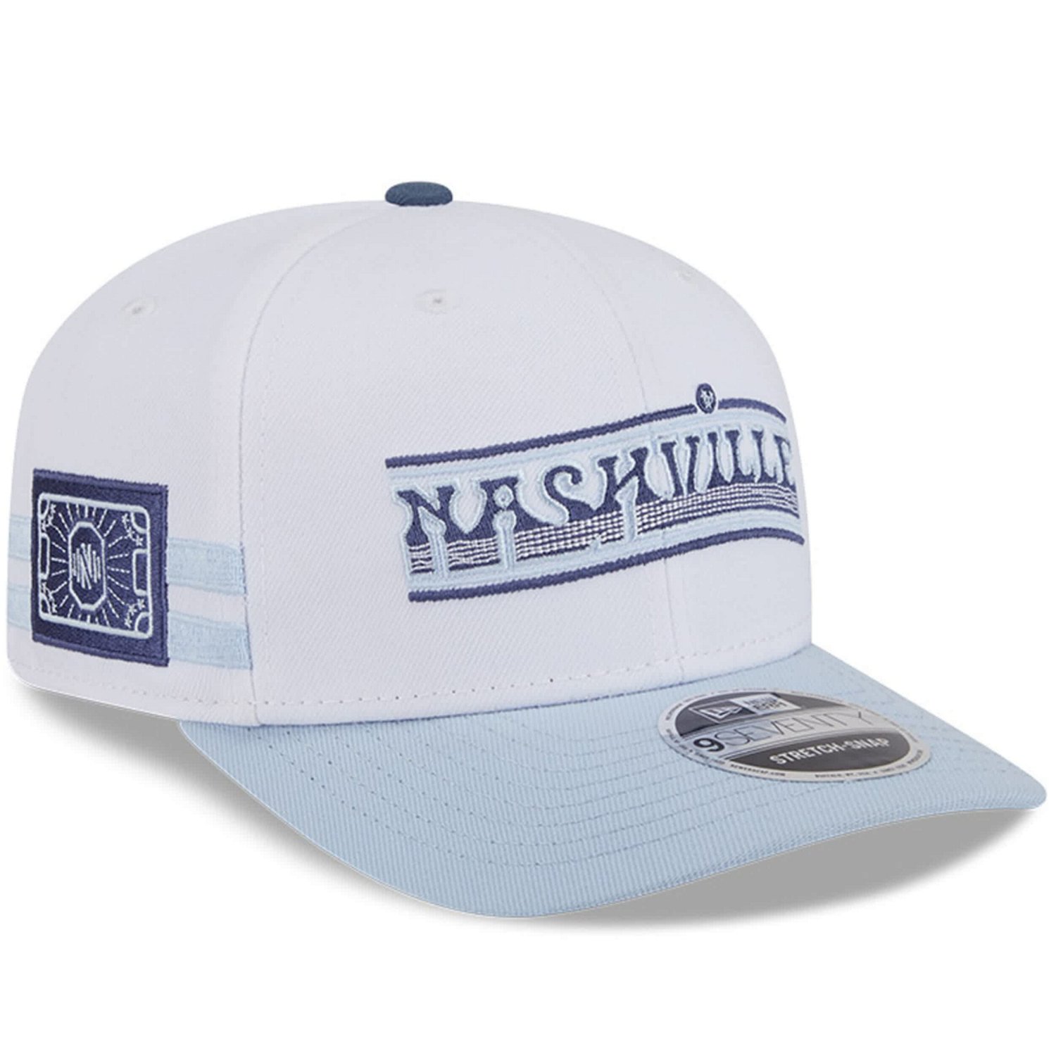 New Era Light Blue Nashville SC 2025 Third 9SEVENTY Stretch-Snap Hat - view number 3