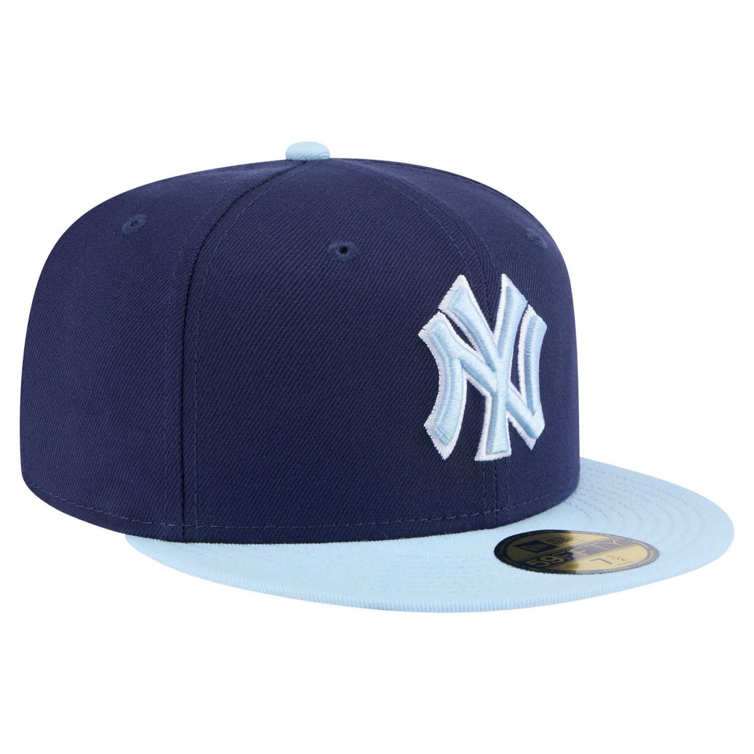 New Era Light Blue New York Yankees Color Pack 2-Tone 59FIFTY Fitted Hat - view number 3