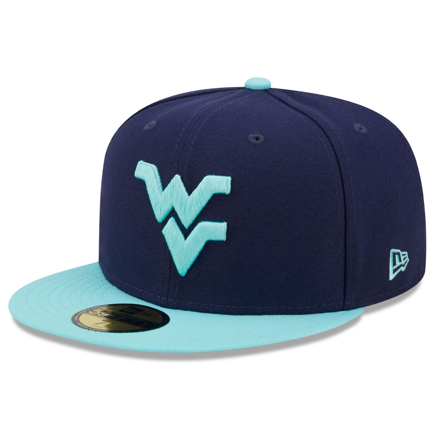 New Era /Light Blue West Virginia Mountaineers 59FIFTY Fitted Hat - view number 3