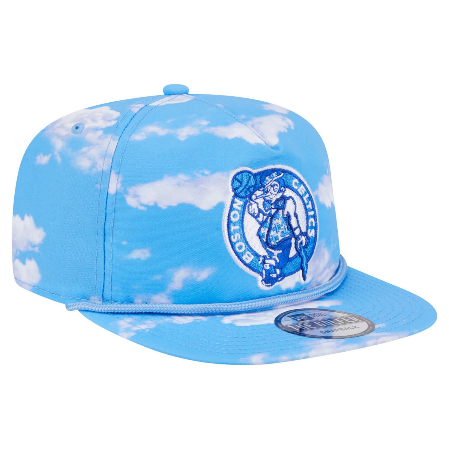 New Era Light Boston Celtics Head in the Clouds Golfer Rope Adjustable Hat - view number 3