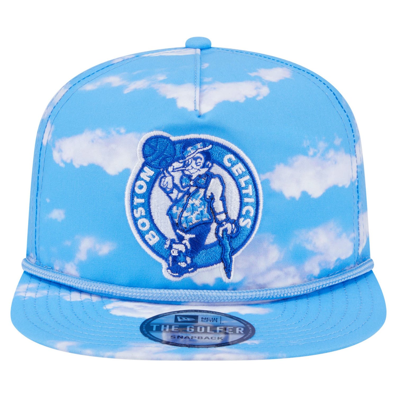 New Era Light Boston Celtics Head in the Clouds Golfer Rope Adjustable Hat - view number 2