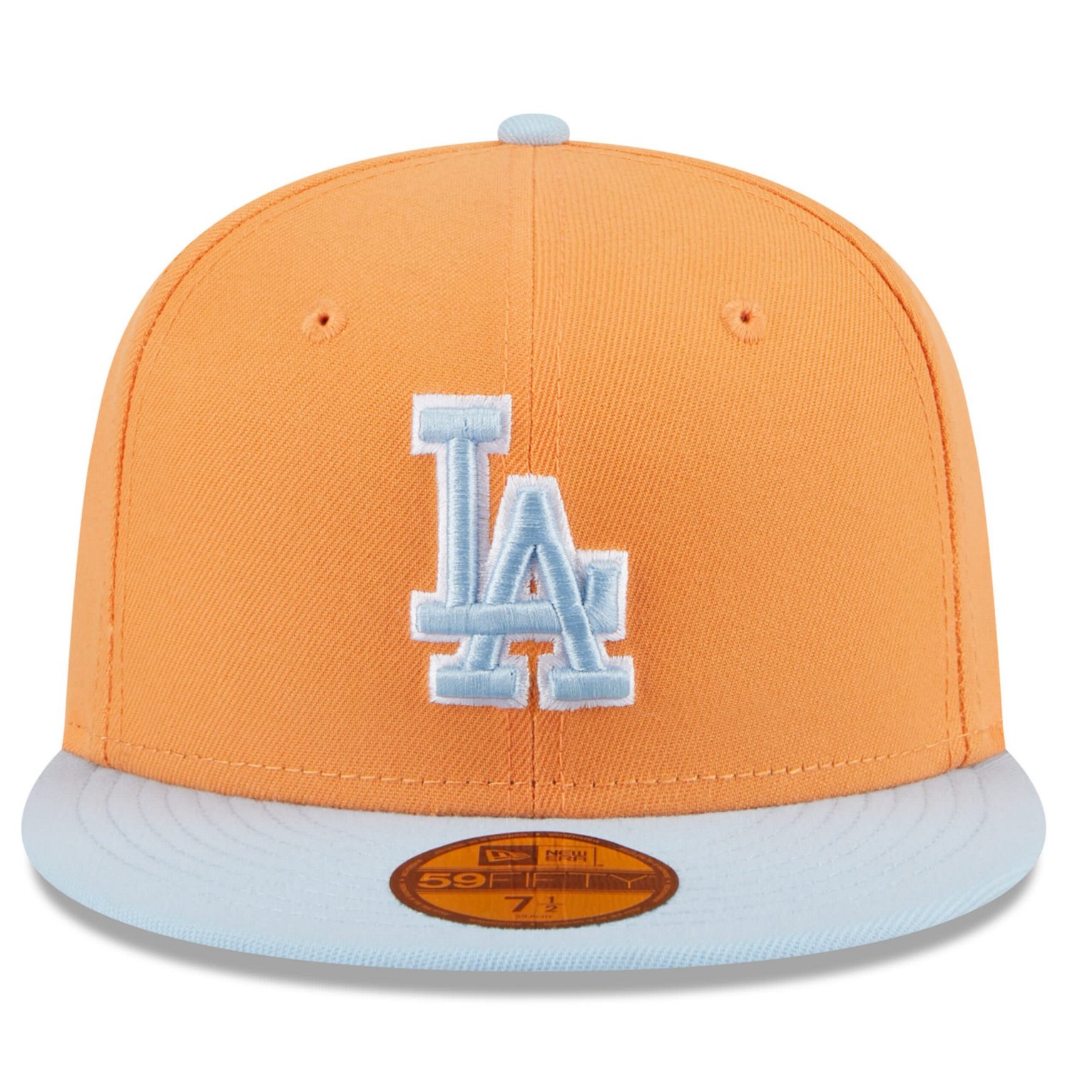 New Era Light Brown Los Angeles Dodgers Spring Color Basic Two-Tone 59FIFTY Fitted Hat - view number 2