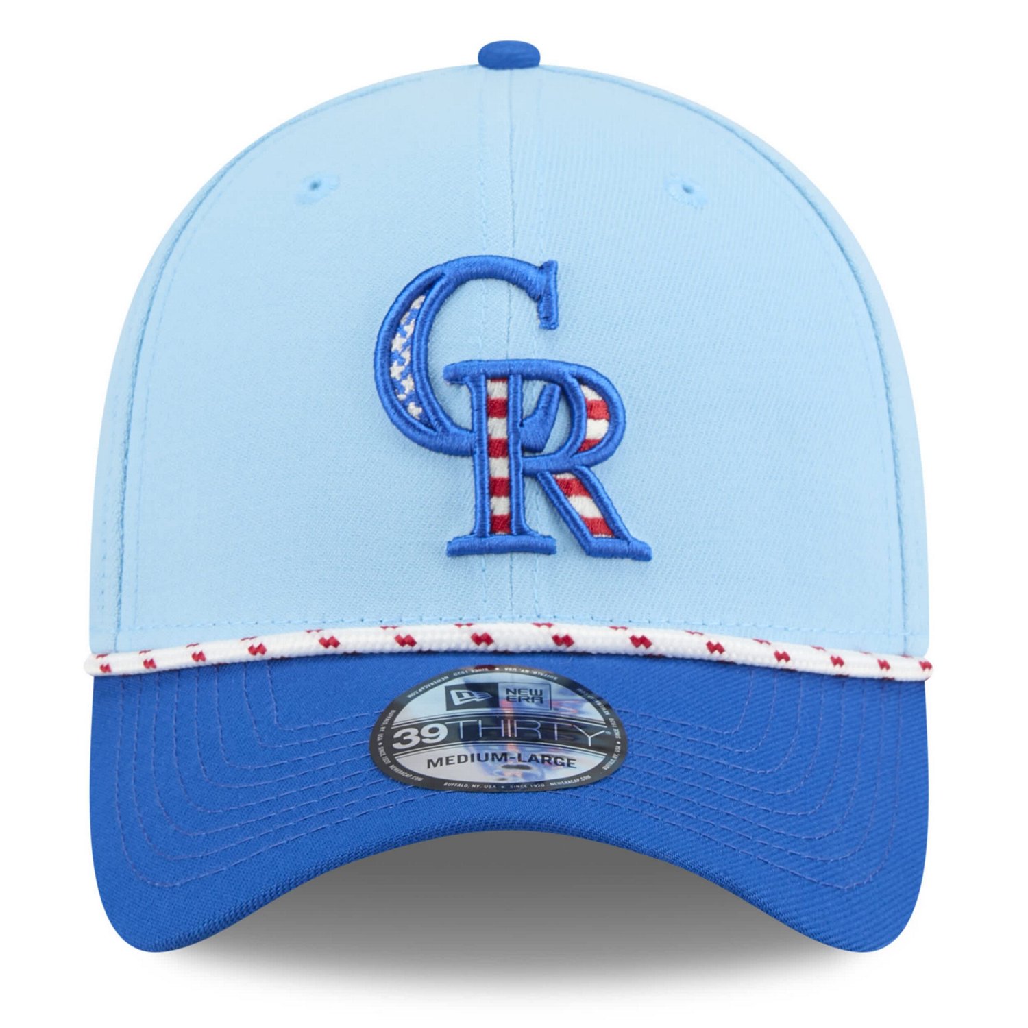 New Era Light Colorado Rockies 2025 Fourth of July 39THIRTY Flex Hat - view number 2