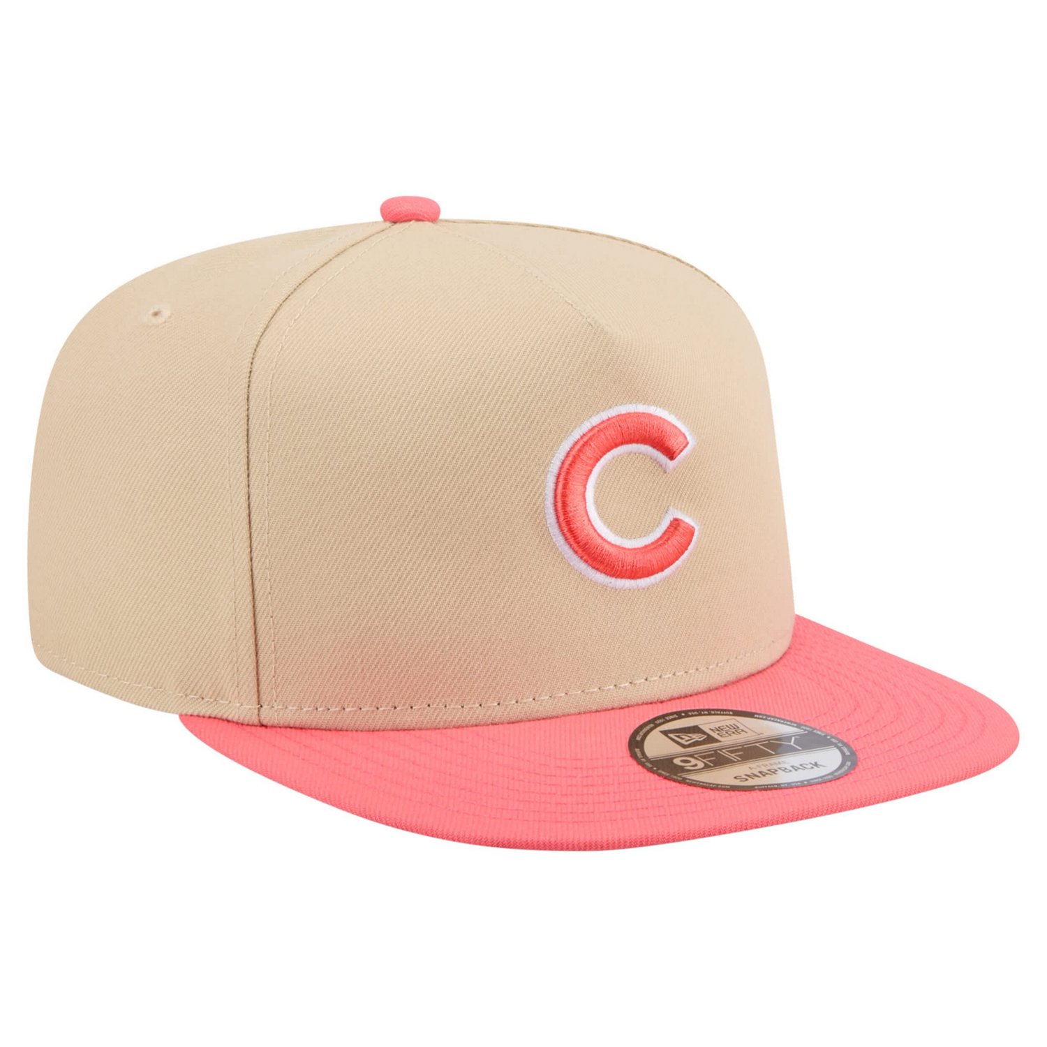 New Era Light Coral Chicago Cubs Color Pack A-Frame 9FIFTY Snapback Hat - view number 3