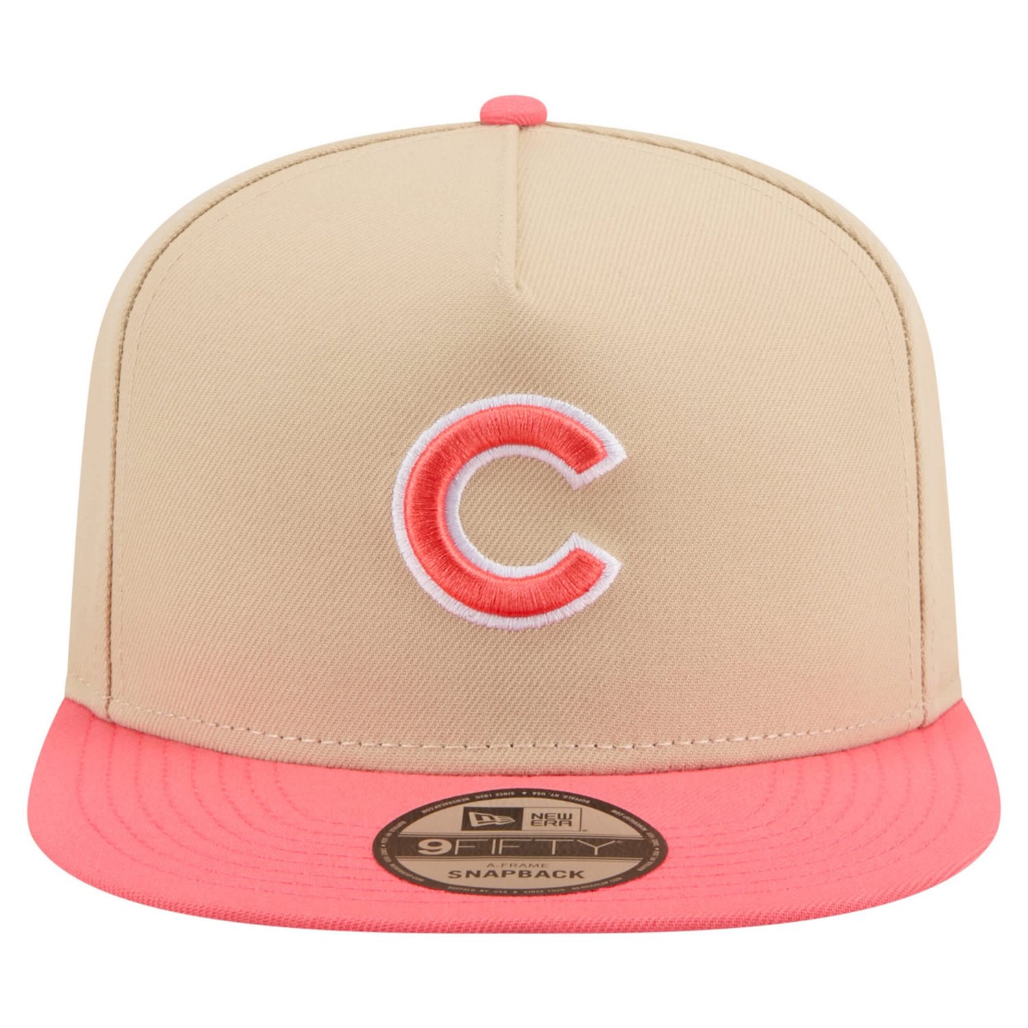 New Era Light Coral Chicago Cubs Color Pack A-Frame 9FIFTY Snapback Hat - view number 2