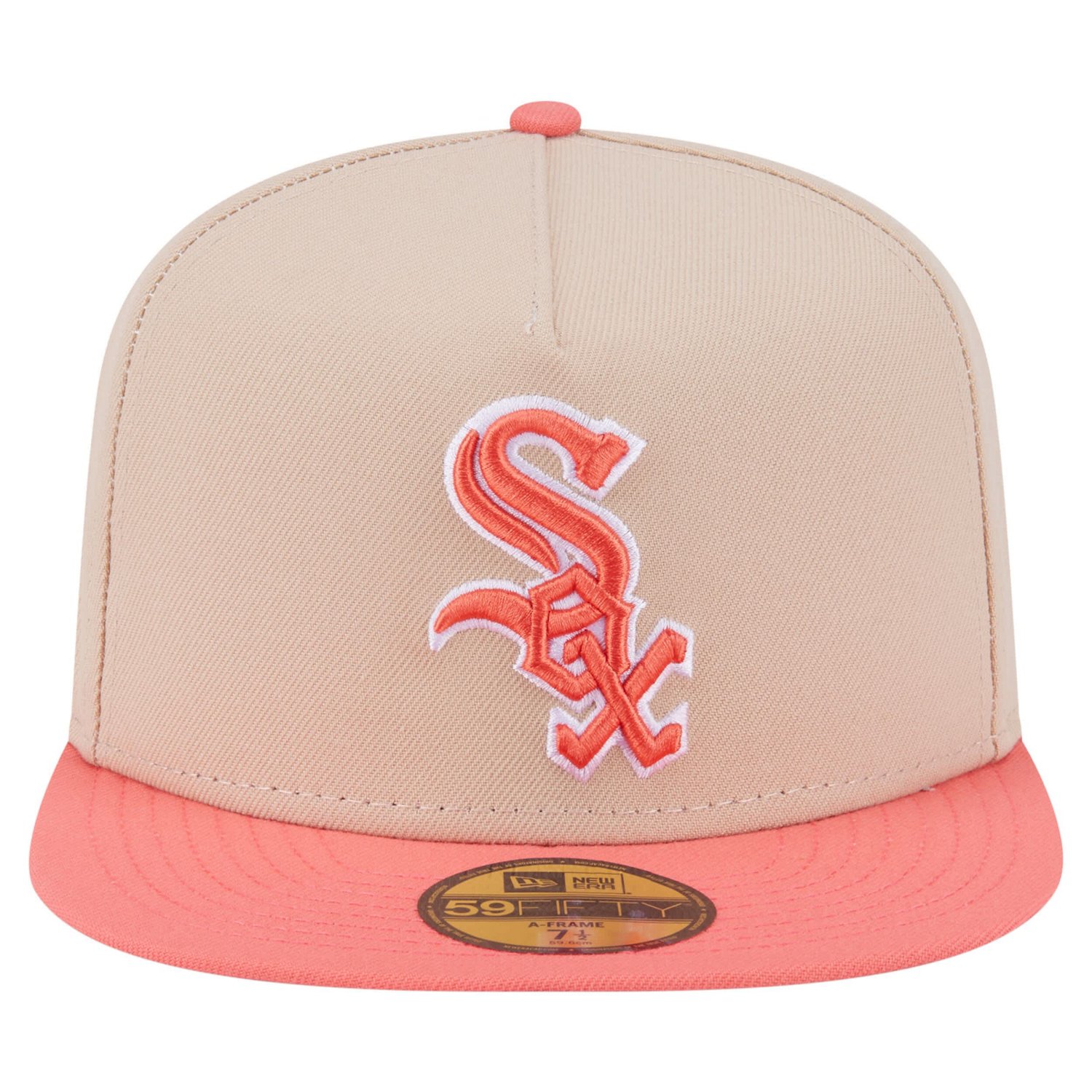 New Era Light Beige Chicago White Sox Two-Tone Color Pack A-Frame 59FIFTY Fitted Hat - view number 2