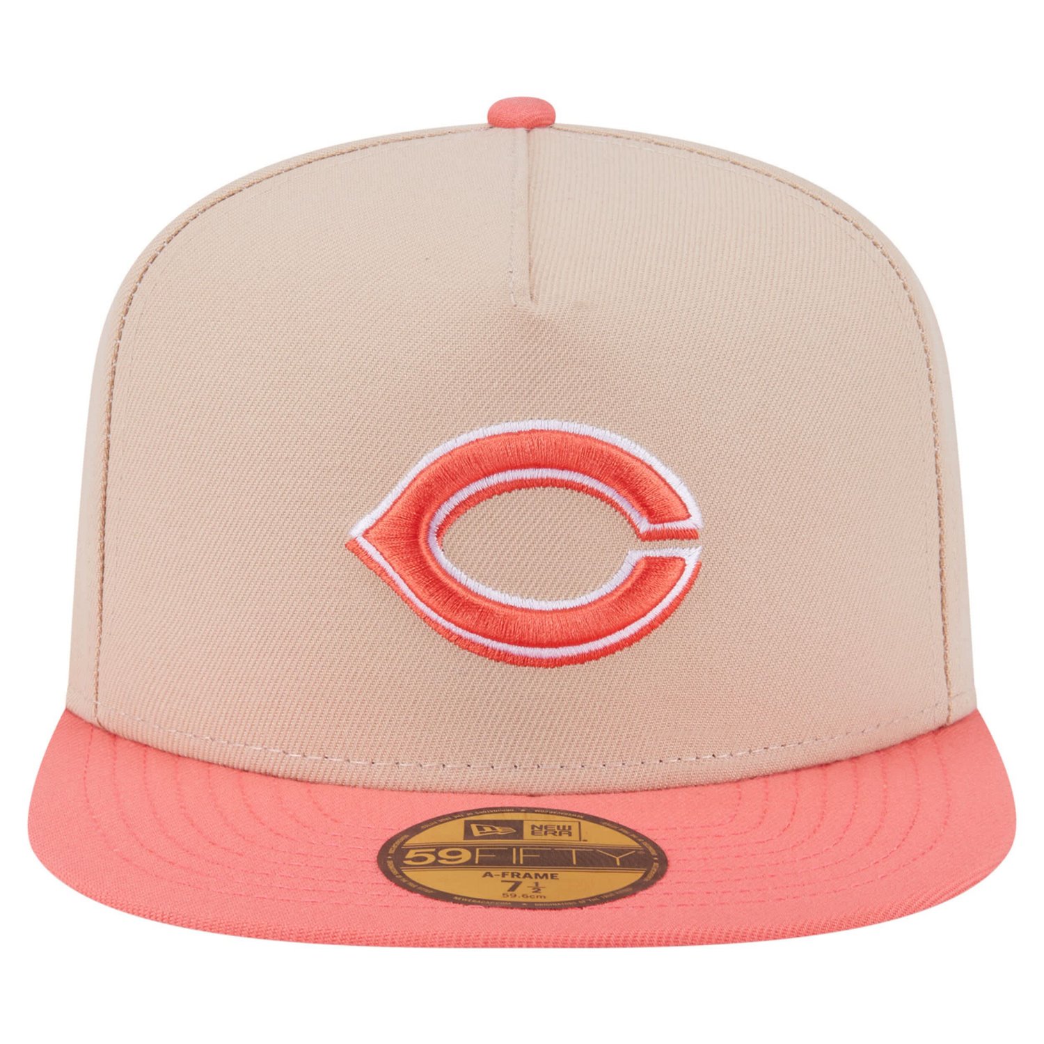 New Era Light Coral Cincinnati Reds Two-Tone Color Pack A-Frame 59FIFTY Fitted Hat - view number 2