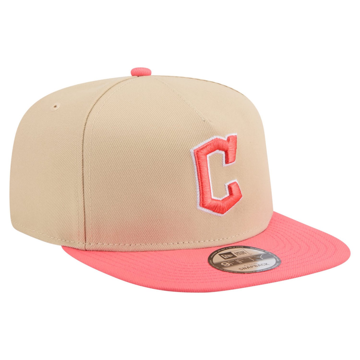 New Era Light Coral Cleveland Guardians Color Pack A-Frame 9FIFTY Snapback Hat - view number 3
