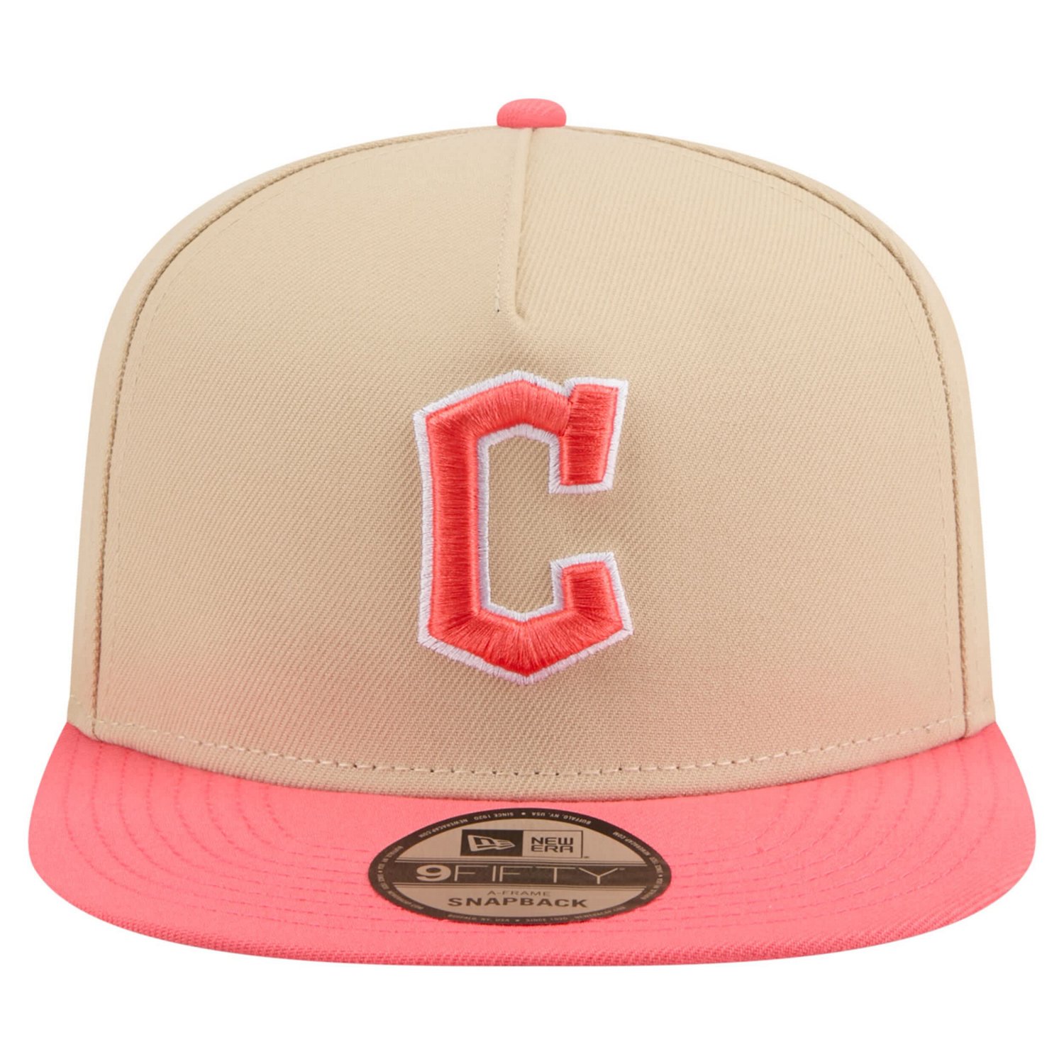New Era Light Coral Cleveland Guardians Color Pack A-Frame 9FIFTY Snapback Hat - view number 2