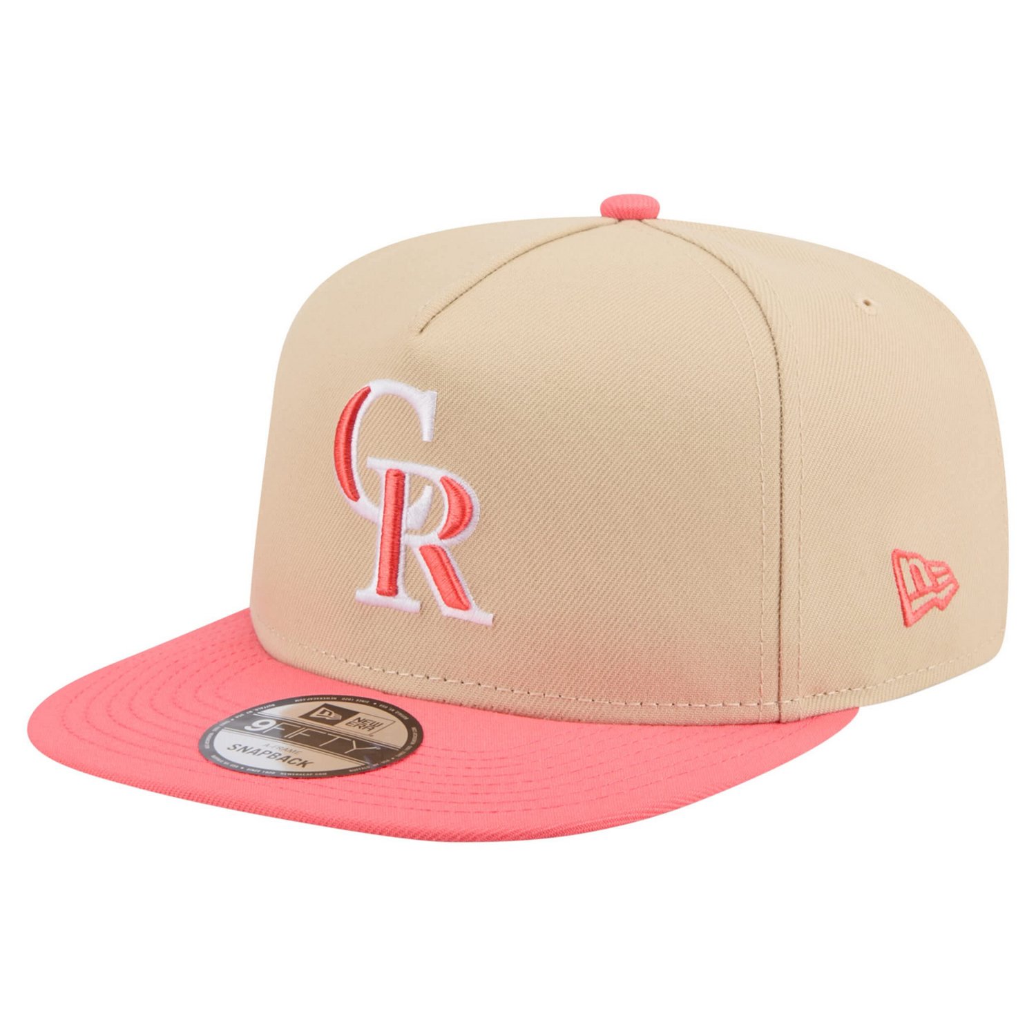 New Era Light Coral Colorado Rockies Color Pack A-Frame 9FIFTY Snapback Hat - view number 1