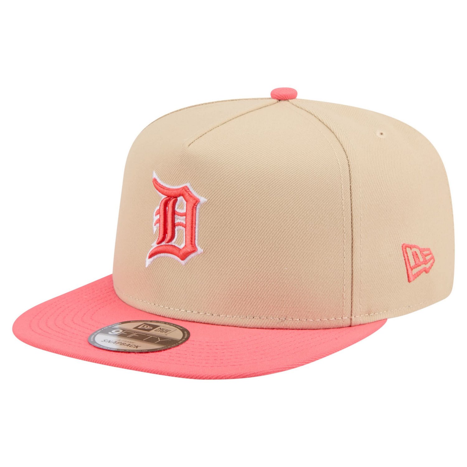 New Era Light Coral Detroit Tigers Color Pack A-Frame 9FIFTY Snapback Hat - view number 1