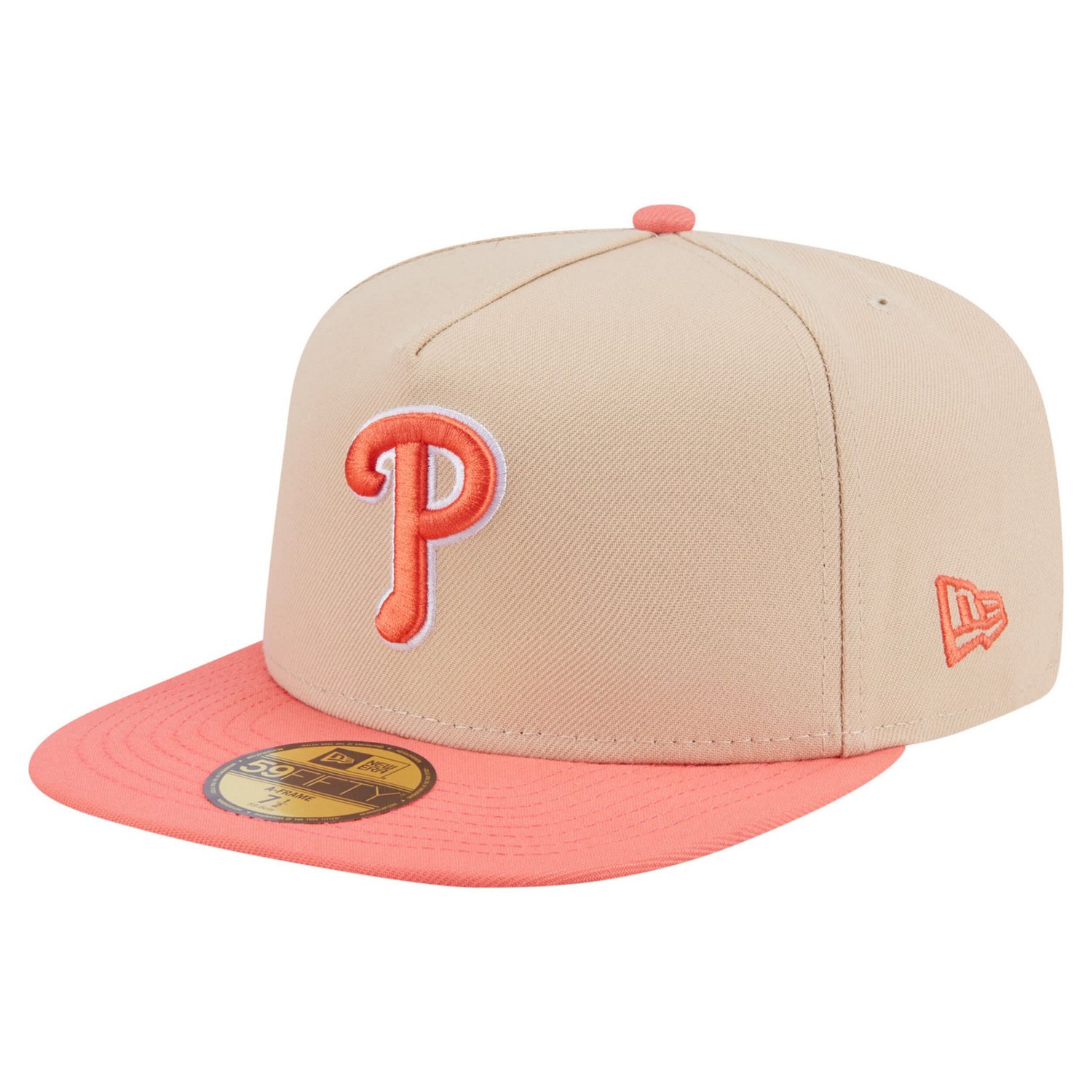 New Era Light Olive Philadelphia Phillies Two-Tone Color Pack A-Frame 59FIFTY Fitted Hat