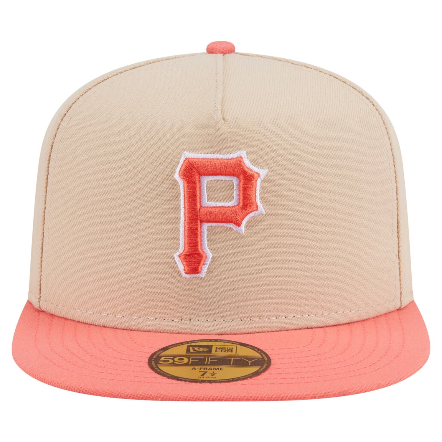 New Era Light Coral Pittsburgh Pirates Two-Tone Color Pack A-Frame 59FIFTY Fitted Hat - view number 2