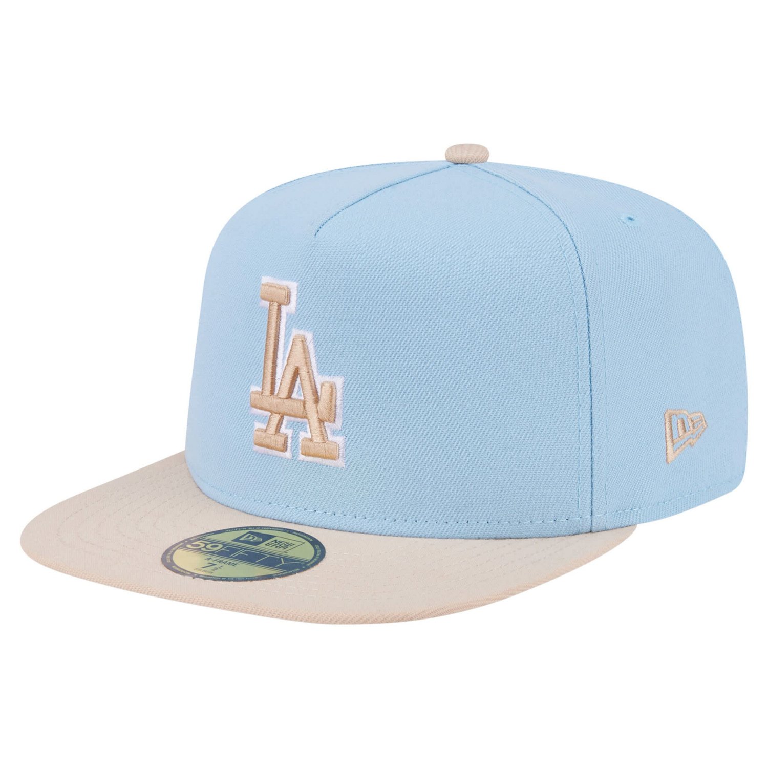 New Era Light Cream Los Angeles Dodgers Two-Tone Color Pack A-Frame 59FIFTY Fitted Hat