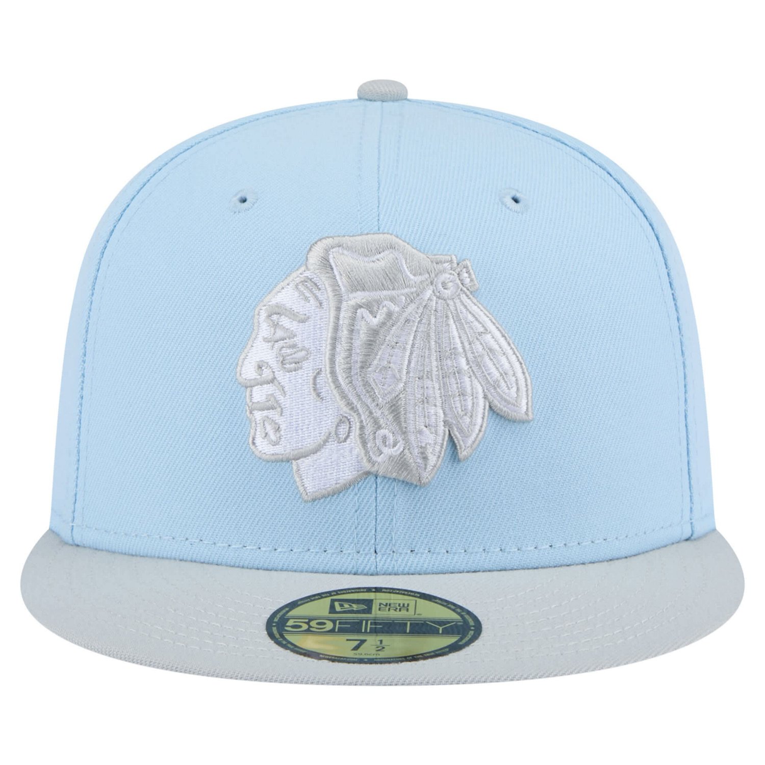 New Era Light Gray Chicago Blackhawks Color Pack Two-Tone 59FIFTY Fitted Hat                                                     - view number 2