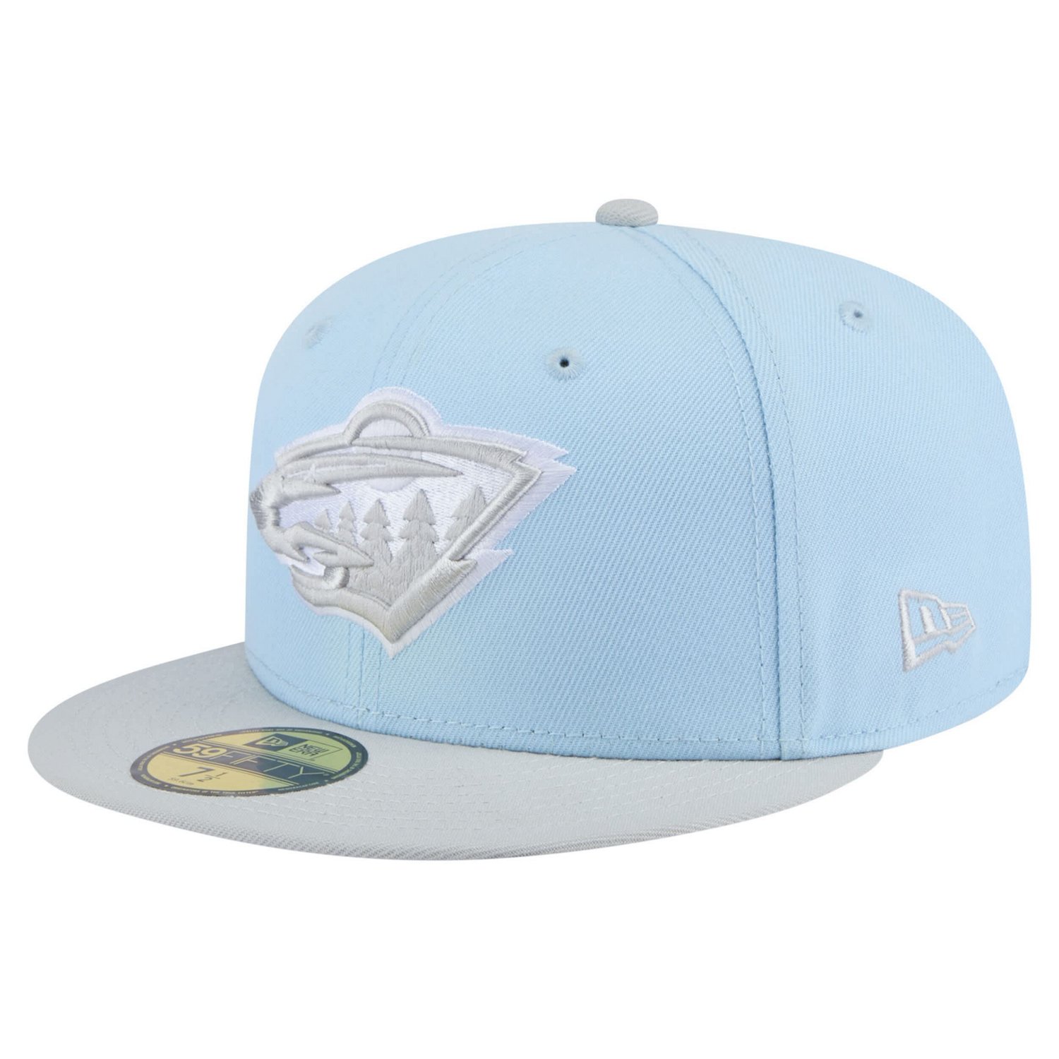 New Era Light Gray Minnesota Wild Color Pack Two-Tone 59FIFTY Fitted Hat                                                         - view number 1