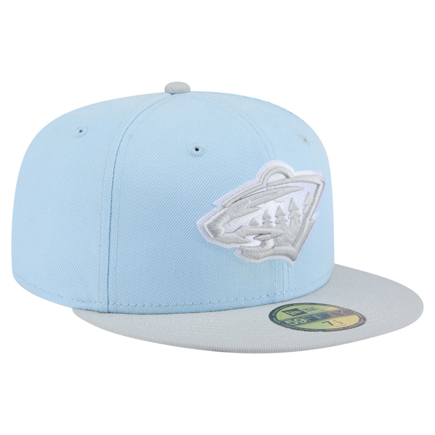 New Era Light Gray Minnesota Wild Color Pack Two-Tone 59FIFTY Fitted Hat                                                         - view number 3