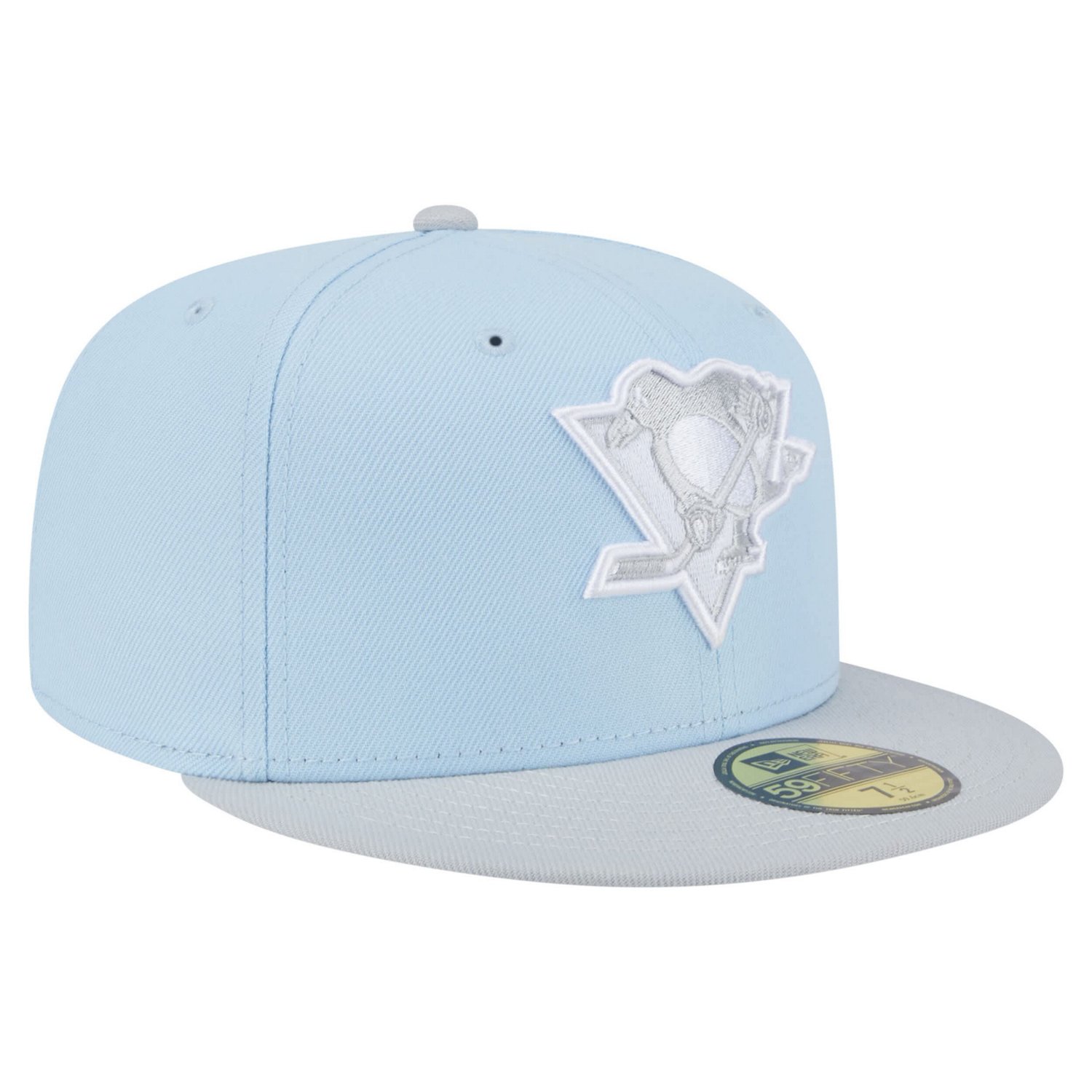 New Era Light Gray Pittsburgh Penguins Color Pack Two-Tone 59FIFTY Fitted Hat                                                    - view number 3