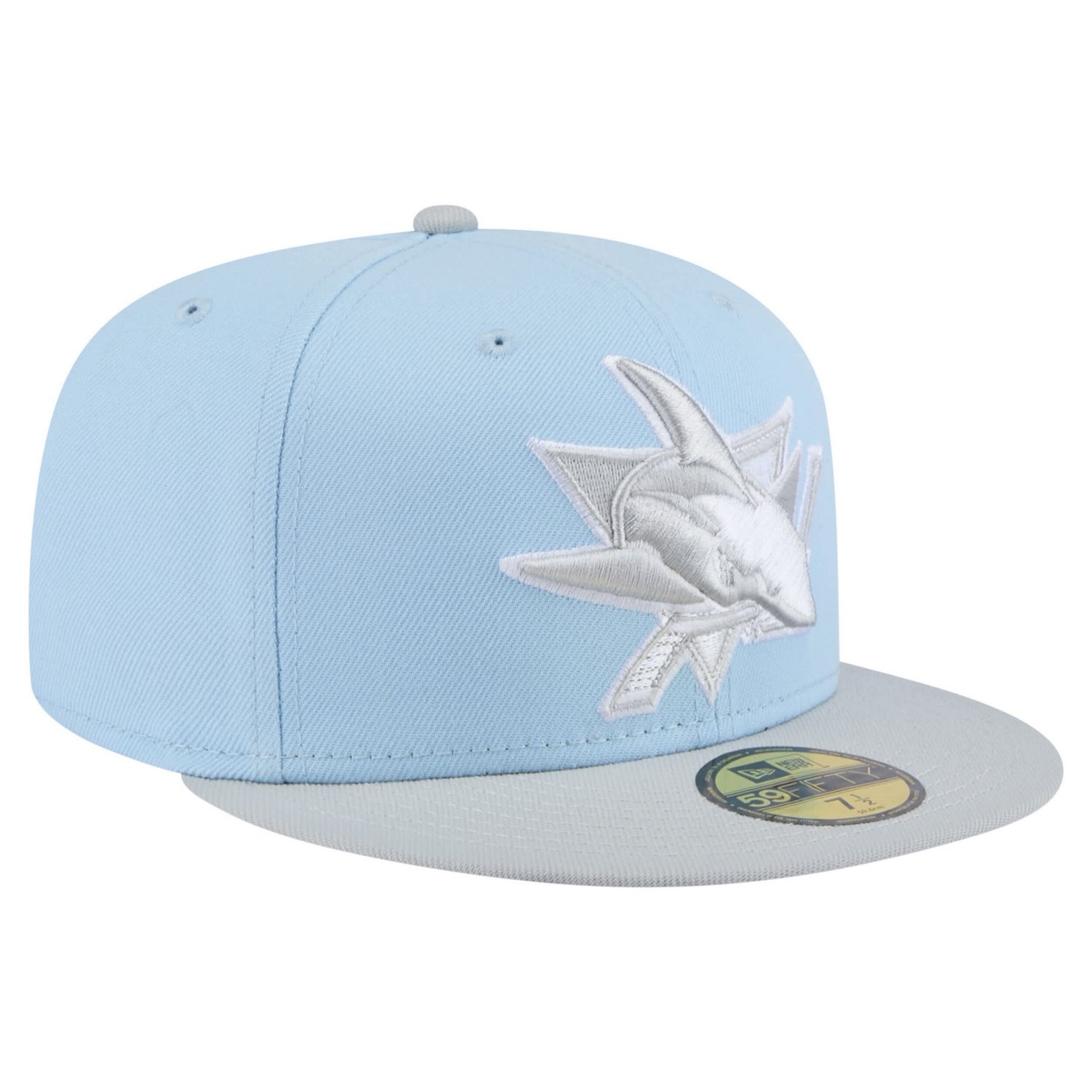 New Era Light Gray San Jose Sharks Color Pack Two-Tone 59FIFTY Fitted Hat                                                        - view number 3