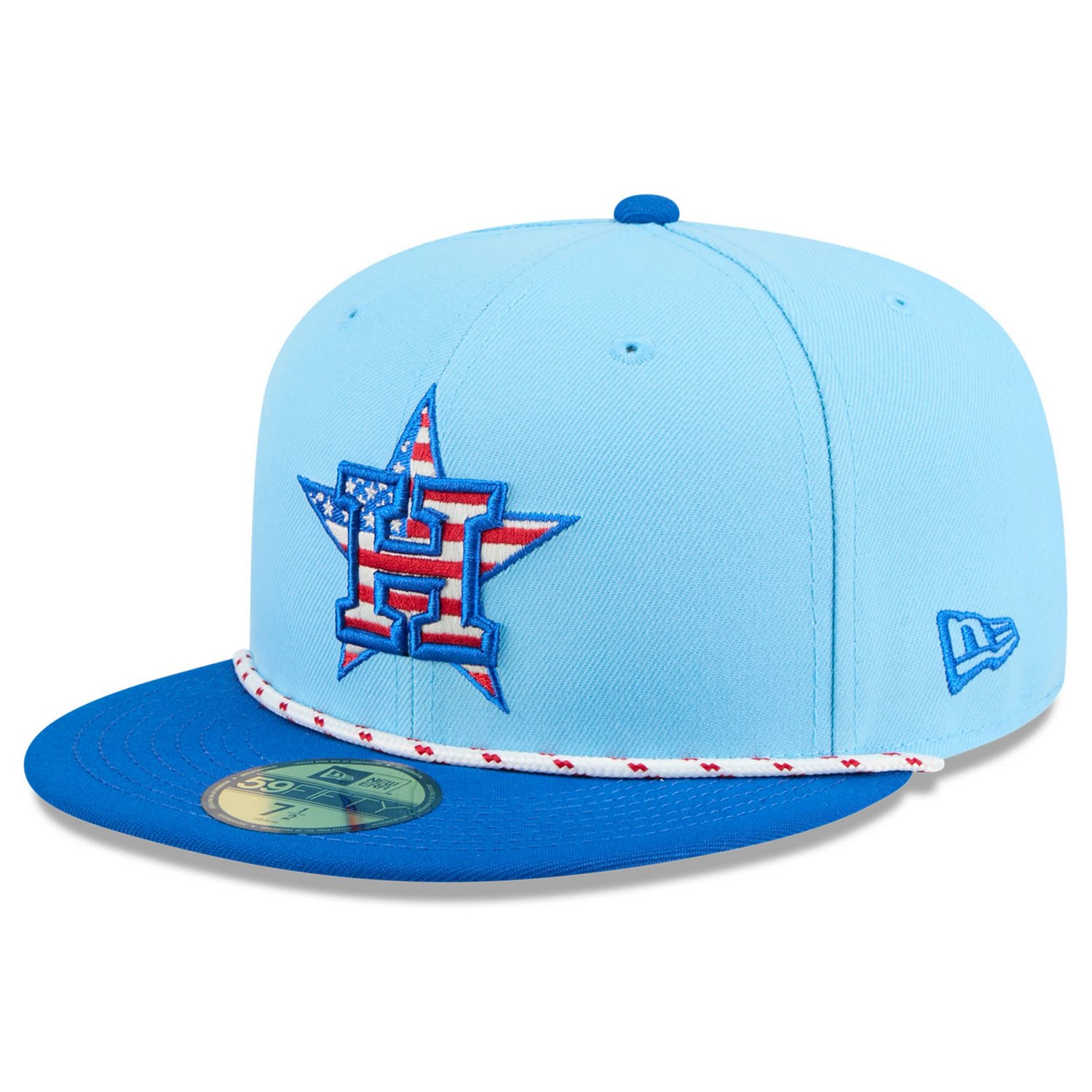 New Era Light Houston Astros 2025 Fourth of July 59FIFTY Fitted Hat - view number 1