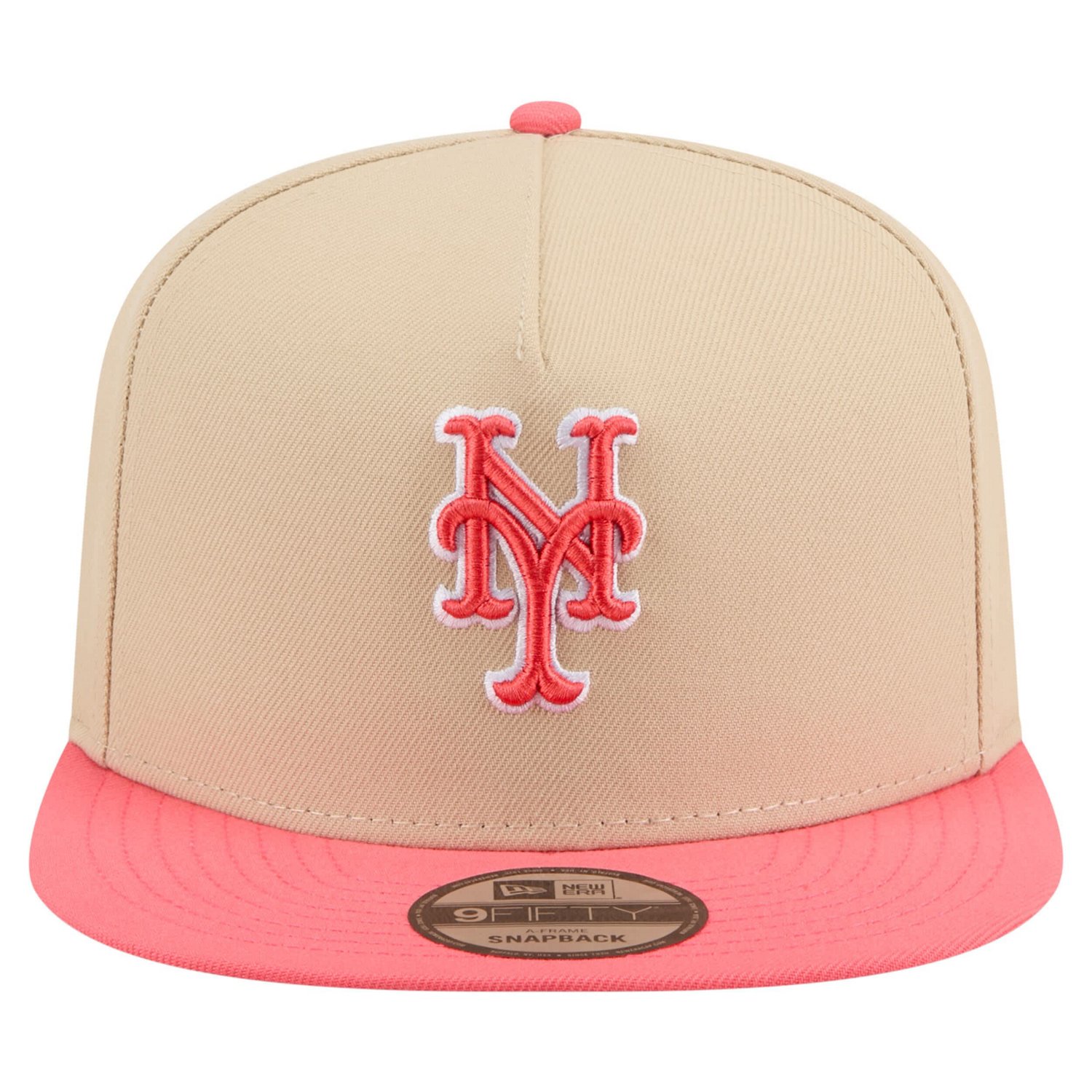 New Era Light Light Beige New York Mets Color Pack A-Frame 9FIFTY Snapback Hat - view number 2