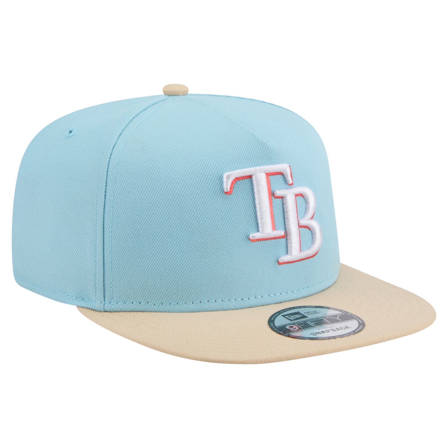 New Era Light Light Beige Tampa Bay Rays Color Pack A-Frame 9FIFTY Snapback Hat - view number 3