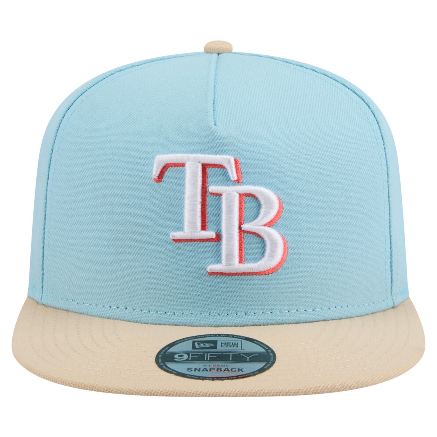New Era Light Light Beige Tampa Bay Rays Color Pack A-Frame 9FIFTY Snapback Hat - view number 2