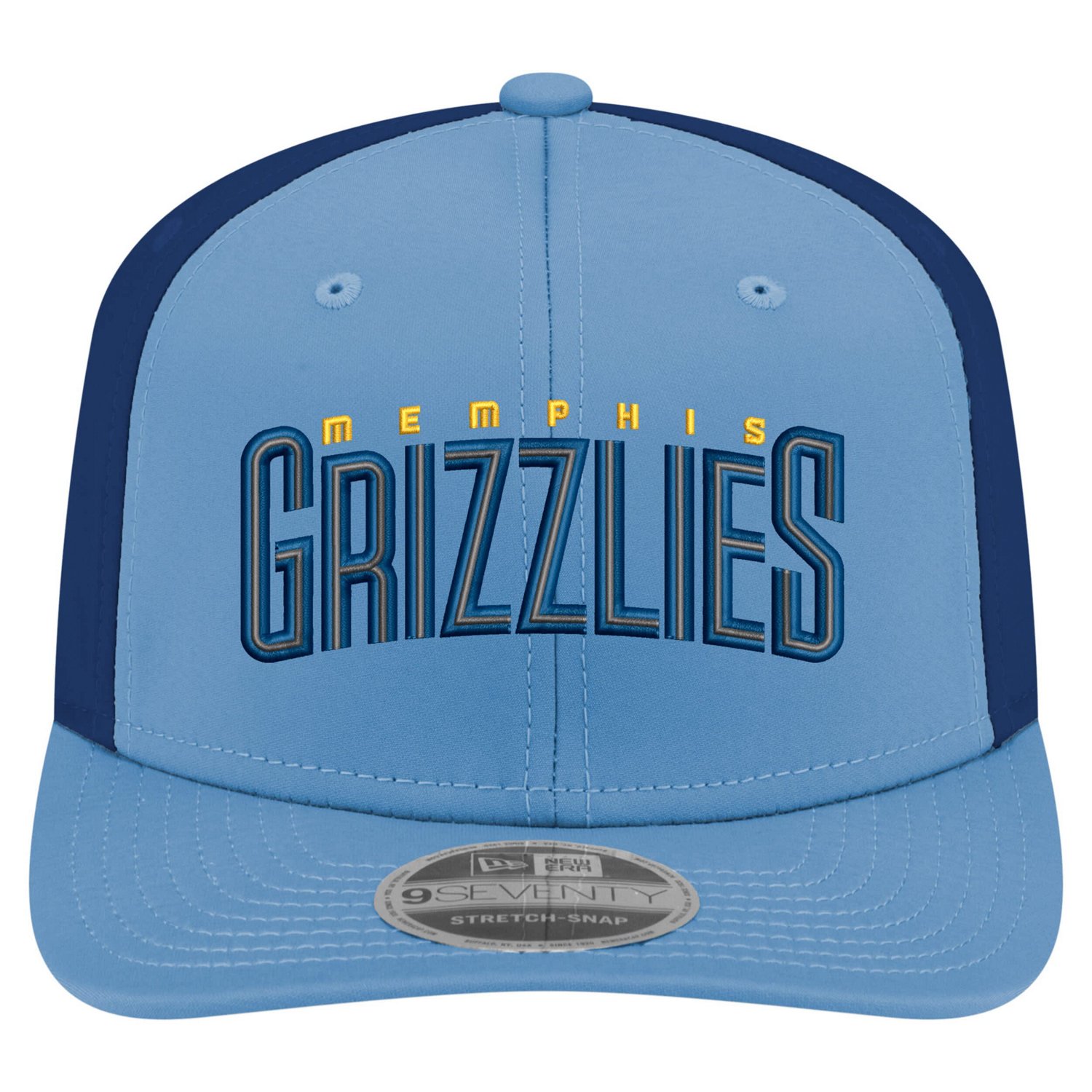 New Era Light Memphis Grizzlies Statement Edition Jersey Hook 9SEVENTY Stretch-Snap Hat                                          - view number 2