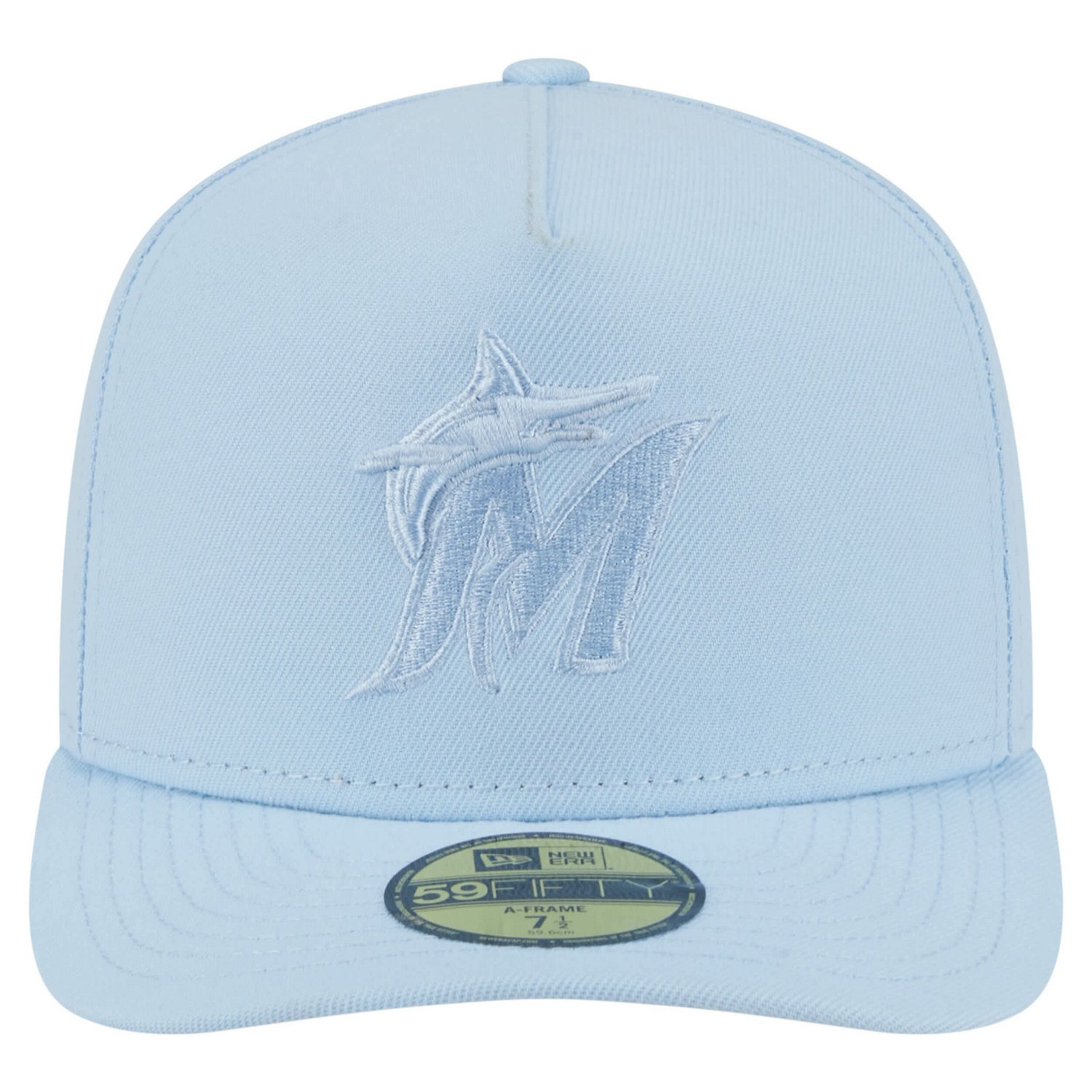New Era Light Miami Marlins Color Pack A-Frame 59FIFTY Fitted Hat - view number 2